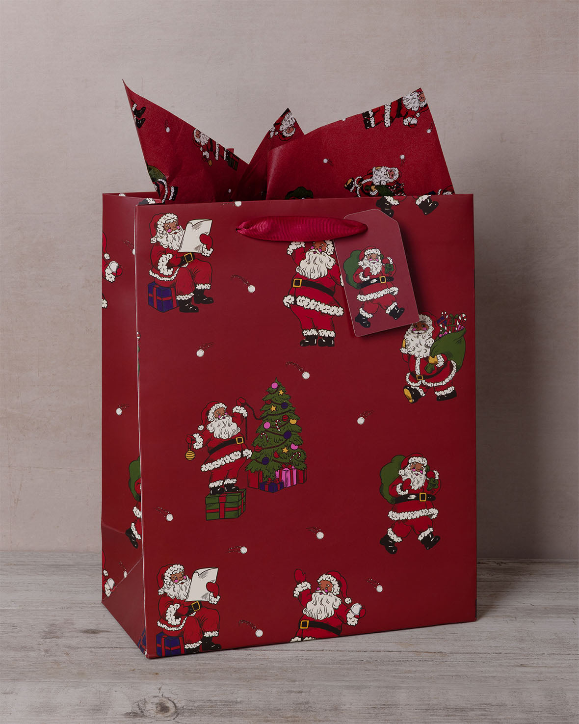 Christmas Santa Snowball Print Tissue Paper