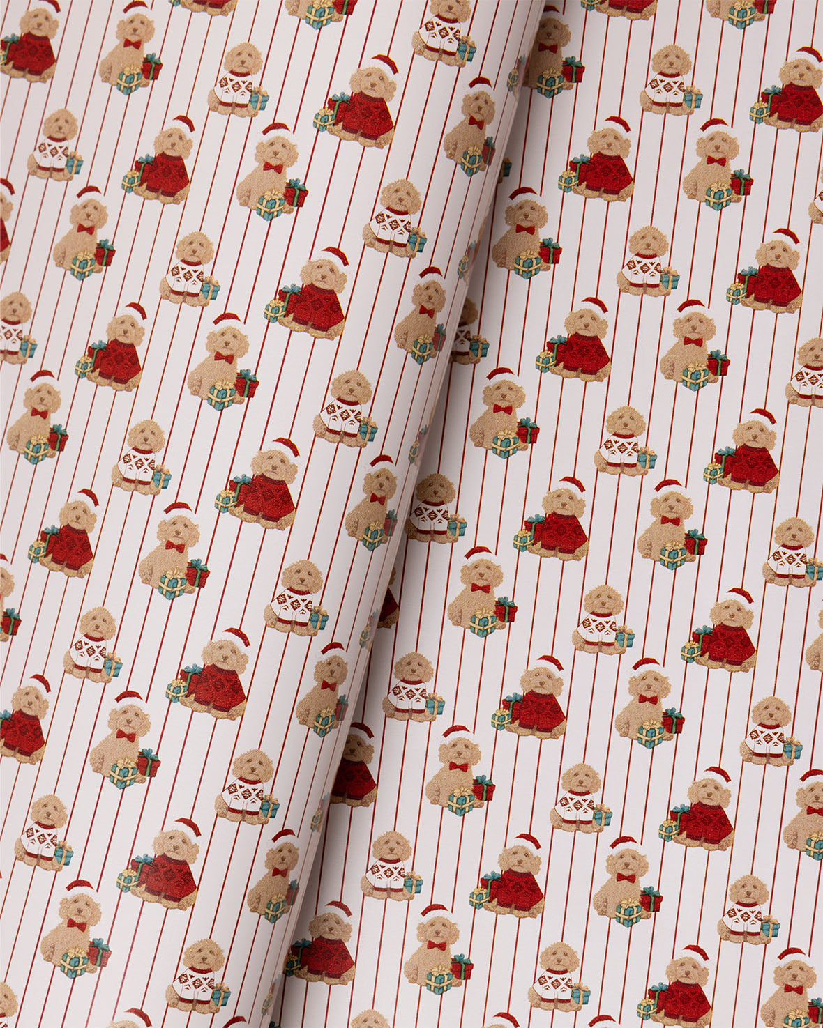 Chip the Christmas Cockapoo Dog Print Wrapping Paper