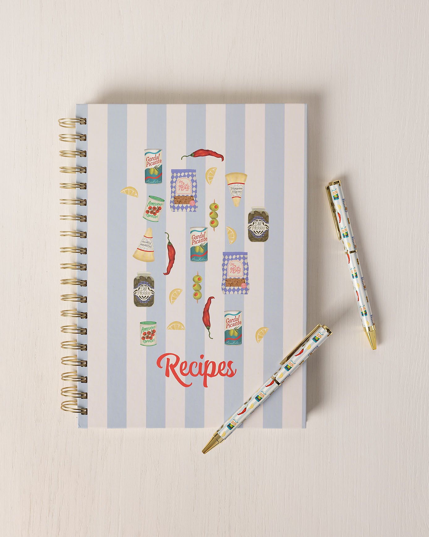 Twin Pack Boxed Pen Set - Deli Stripe Print