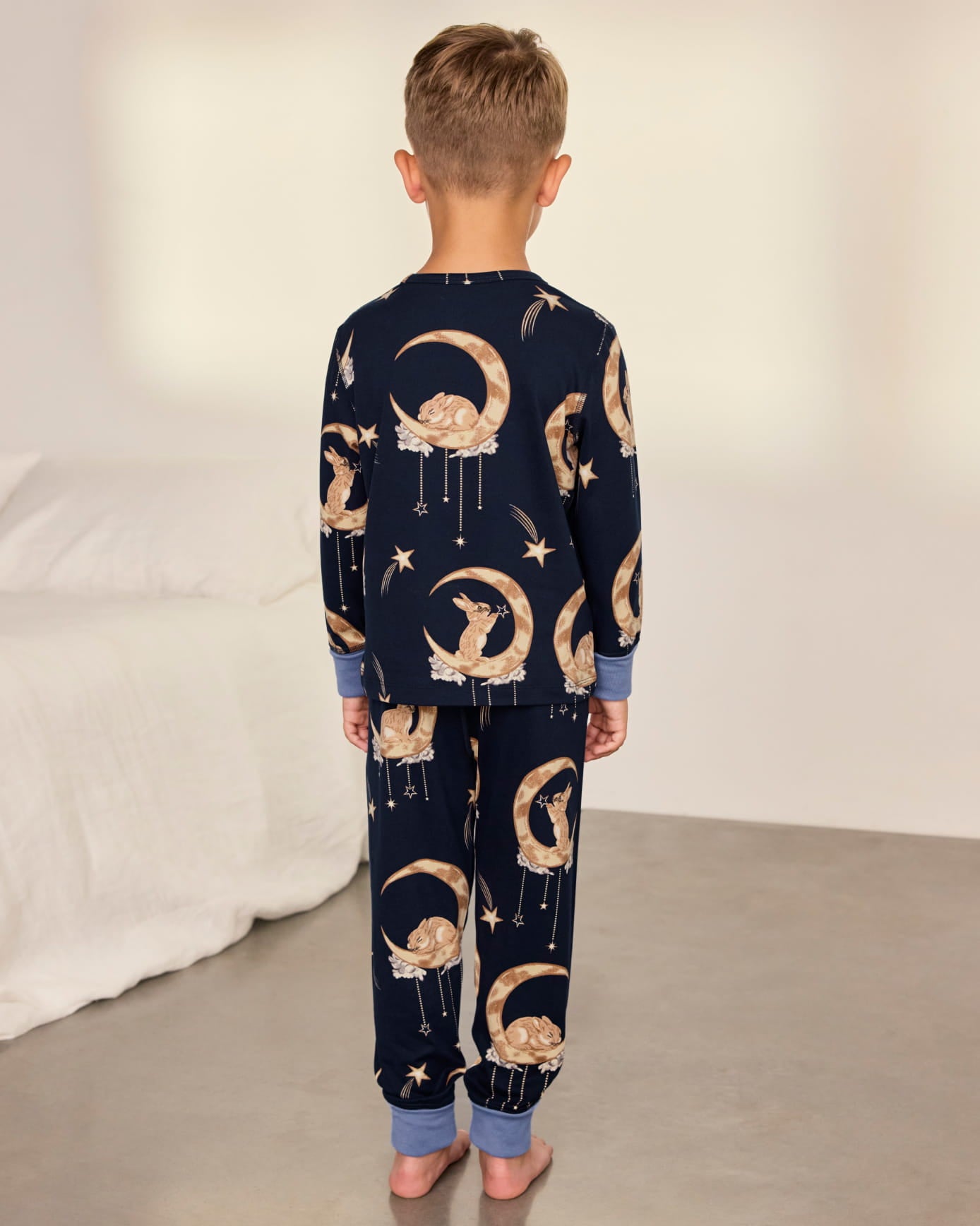 Kids Lunar Bunny Print Long Pyjama Set