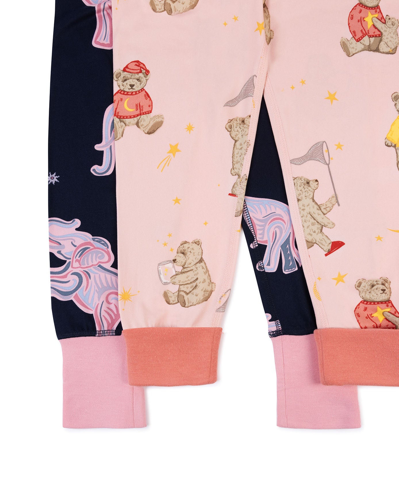 Kids Two Pack Elephant Dreamscape / Celestial Bear Print Long Pyjama Set