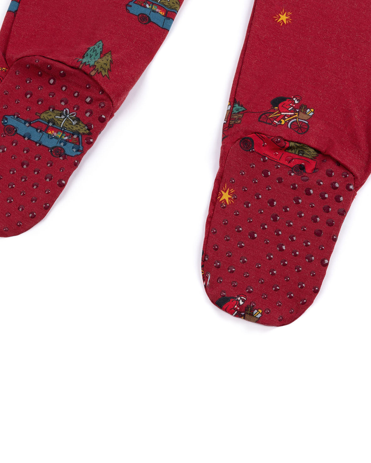 Baby TENCEL™ Modal Christmas Tree Car Print Sleepsuit