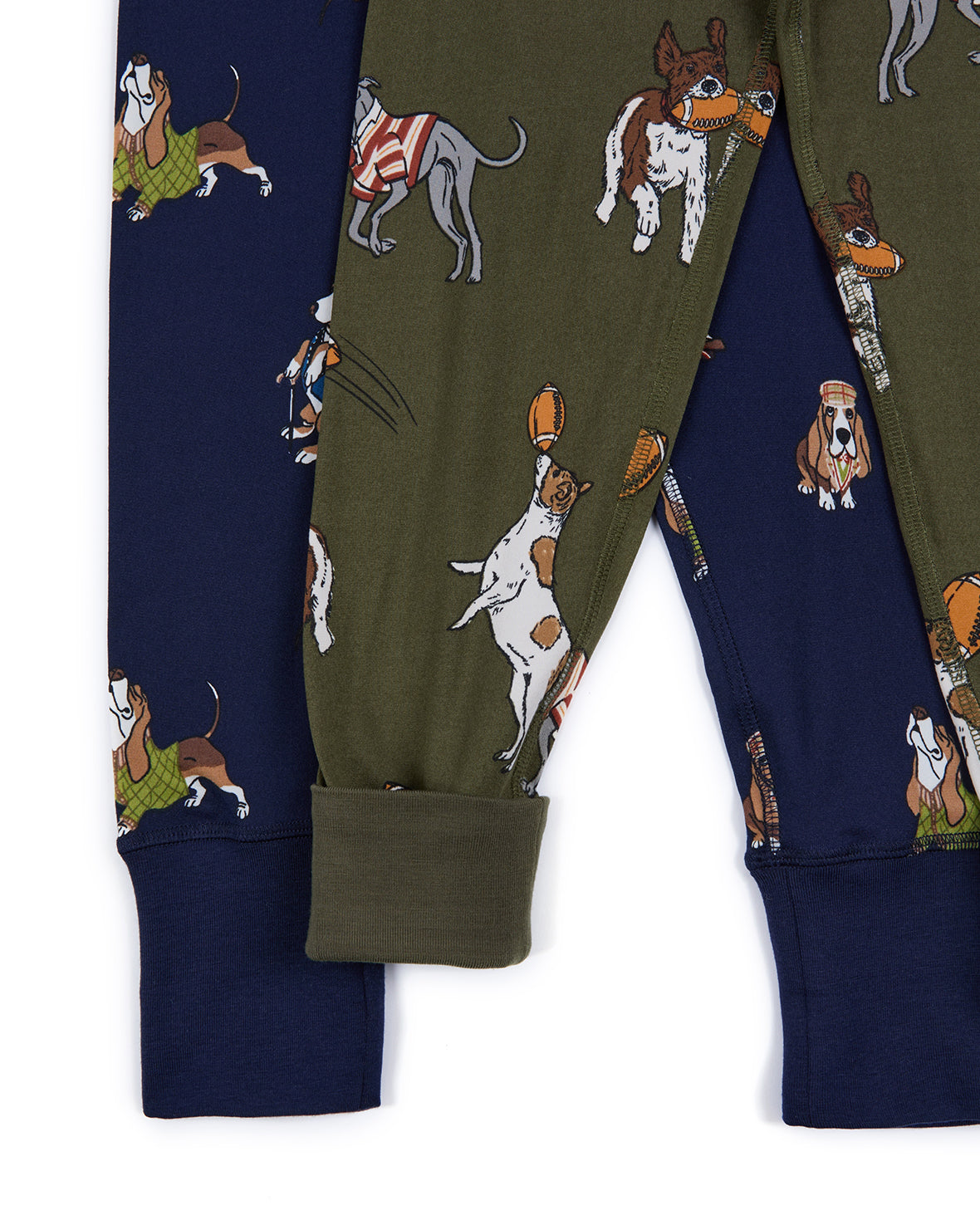 Kids Two Pack Country Hound / Rugby Dogs Print Long Pyjama Set