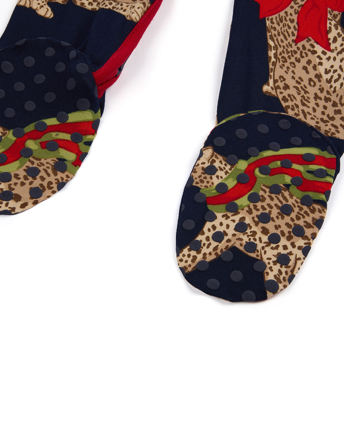 Baby Christmas Leopard Print Sleepsuit