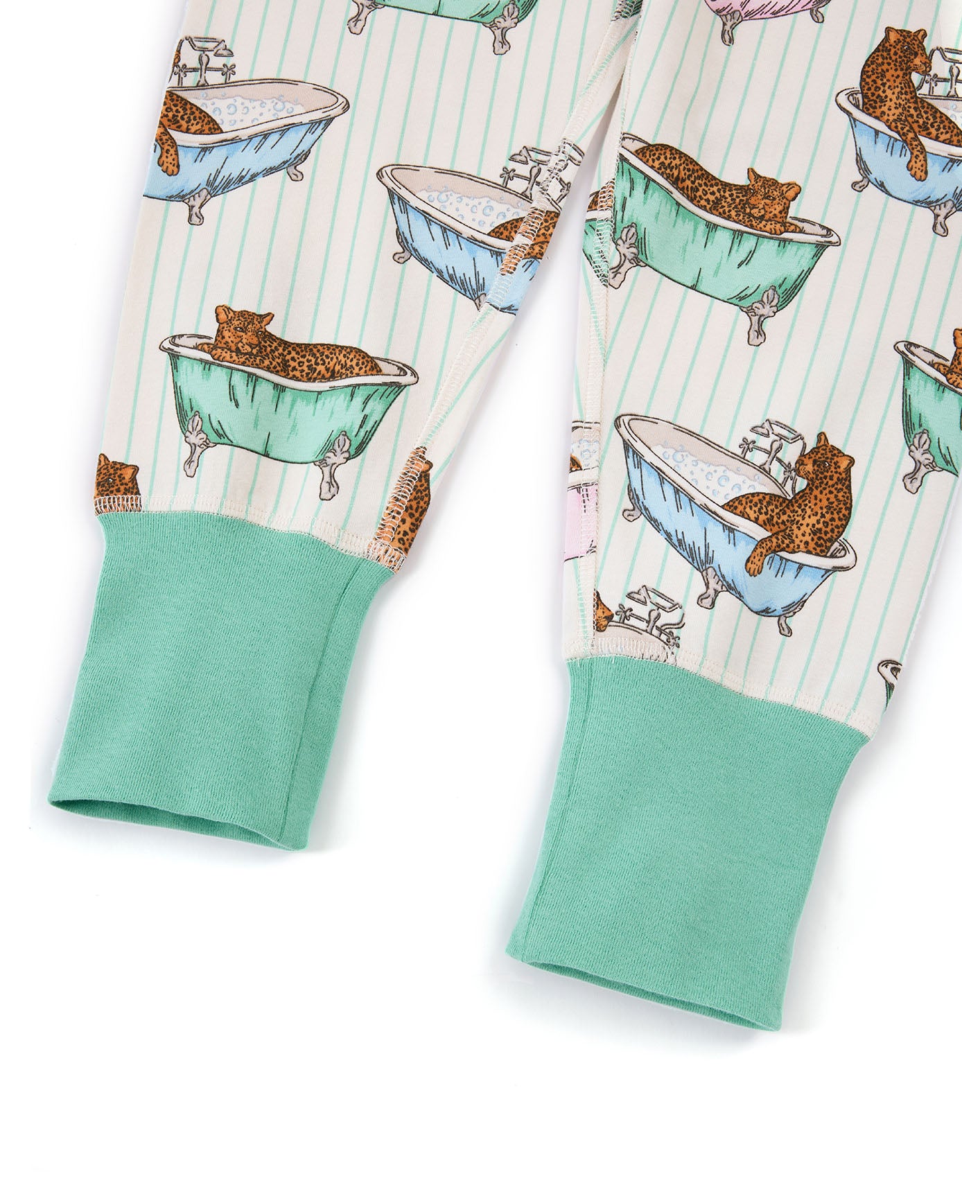 Kids Organic Cotton Bubble Bath Leopards Print Long Pyjama Set