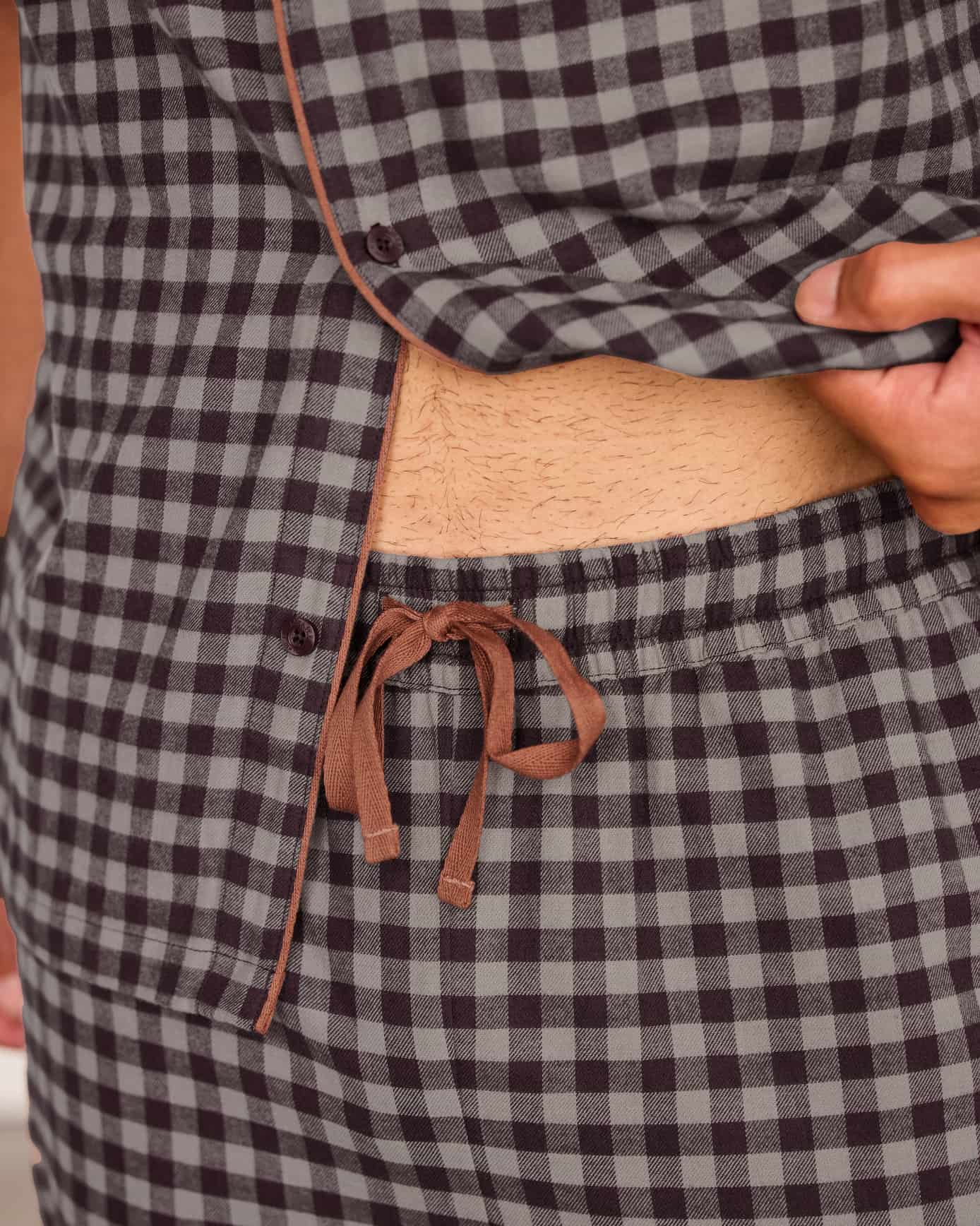 Organic Cotton Gingham Long Pyjama Set