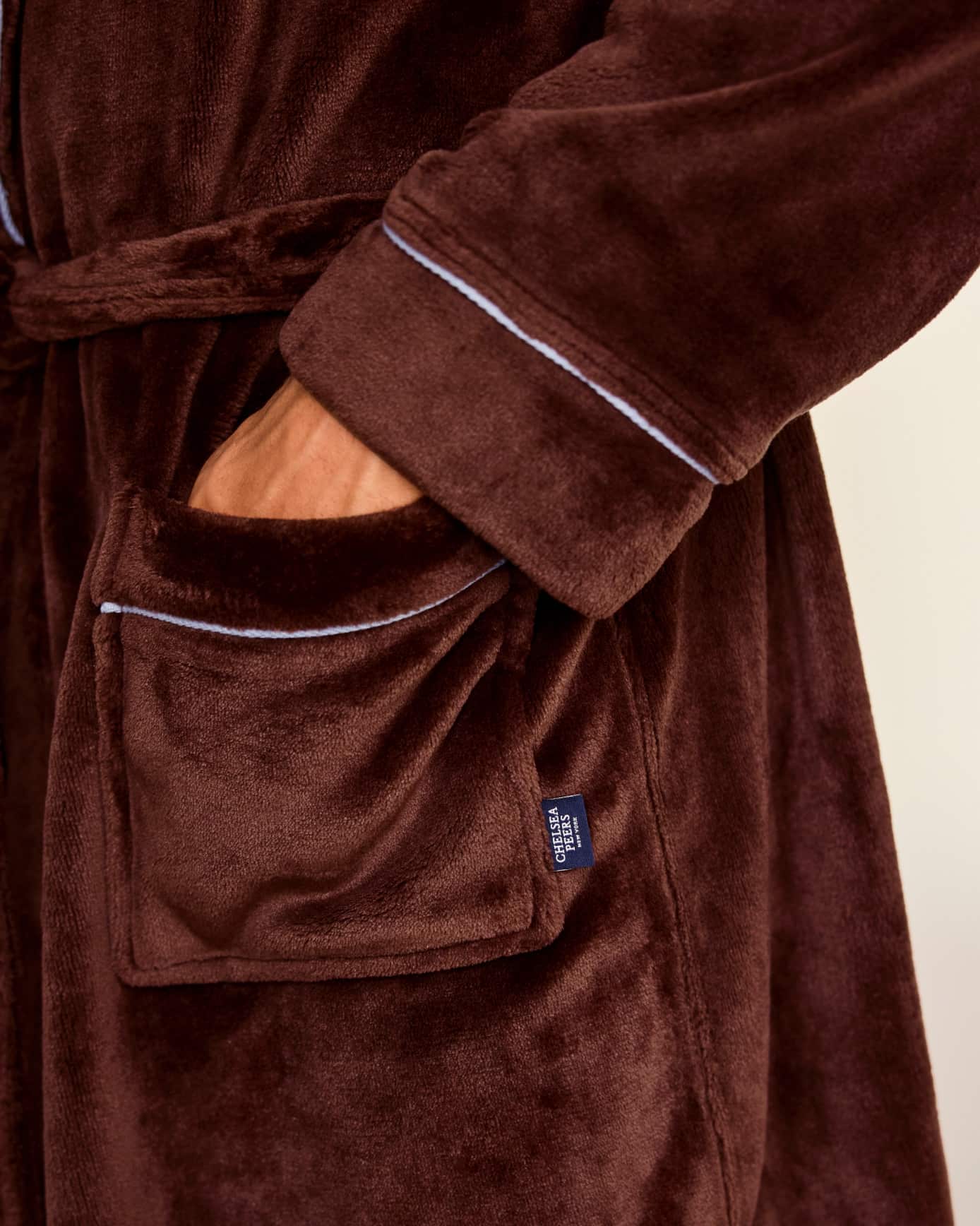 Fleece Embroidered Kiss My Bass Dressing Gown