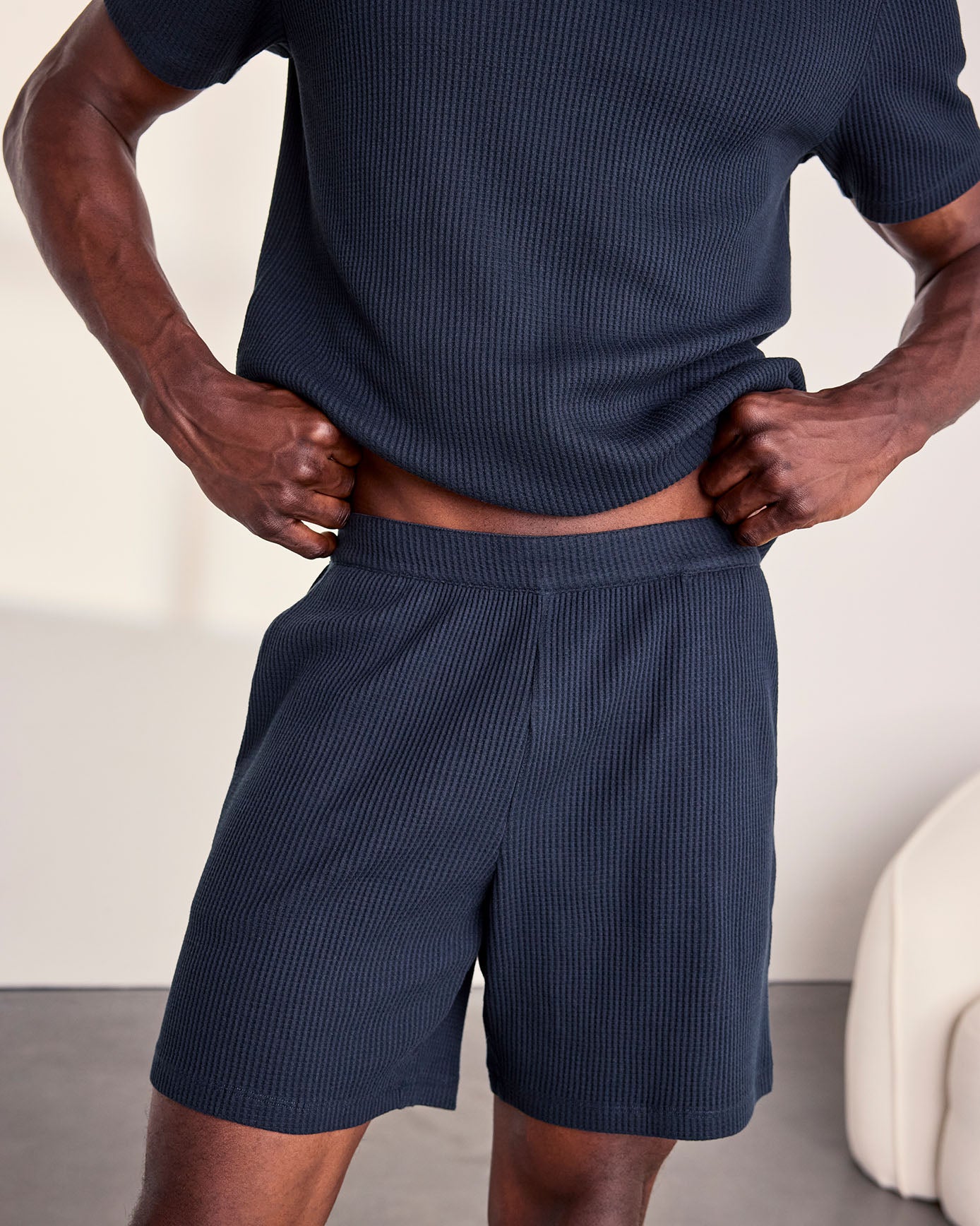 Waffle Shorts - Navy