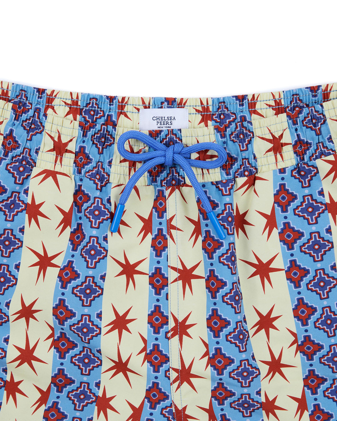 Star Stripe Print Swim Shorts