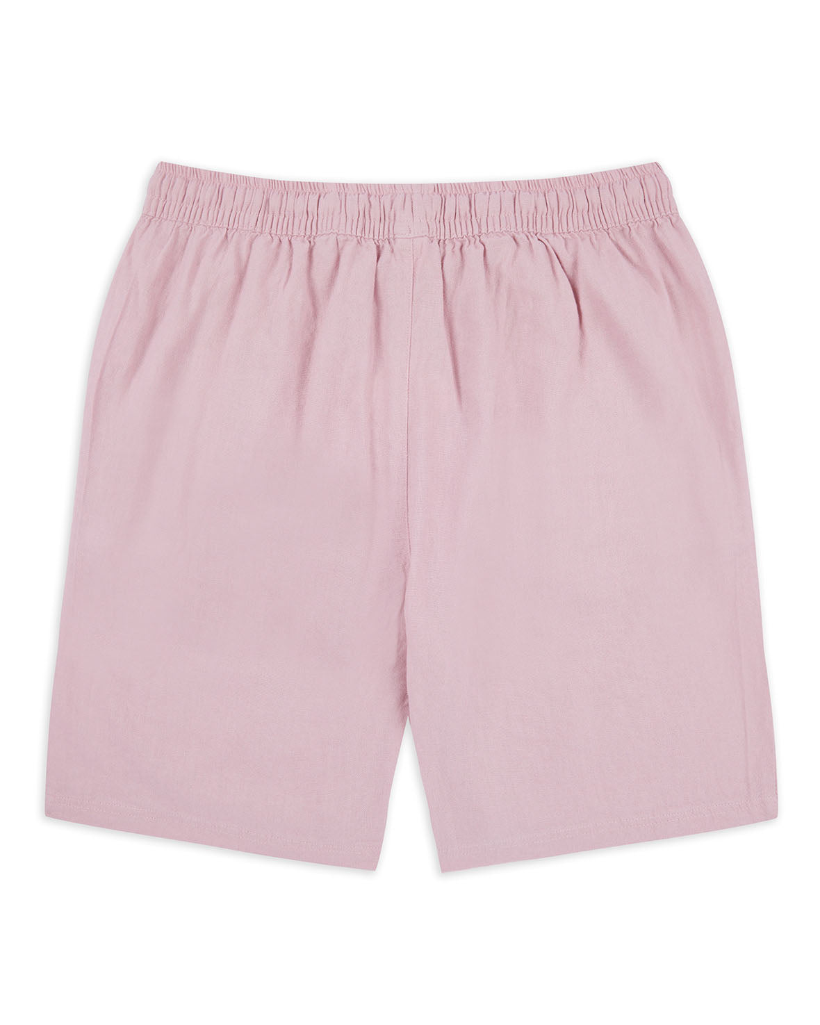 Linen-Blend Shorts - Pink