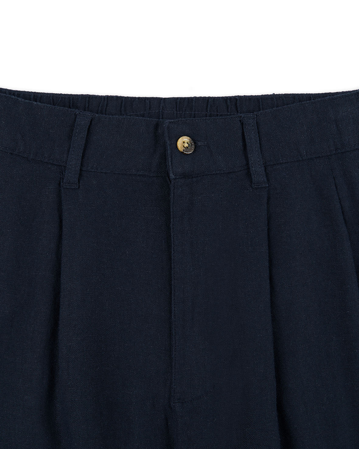 Linen-Blend Relaxed Trousers - Navy