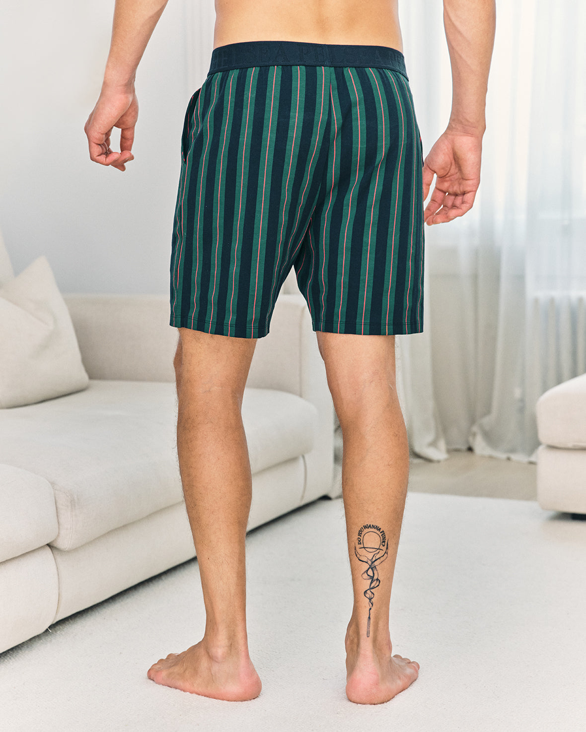 Stripe Pyjama Shorts - Navy