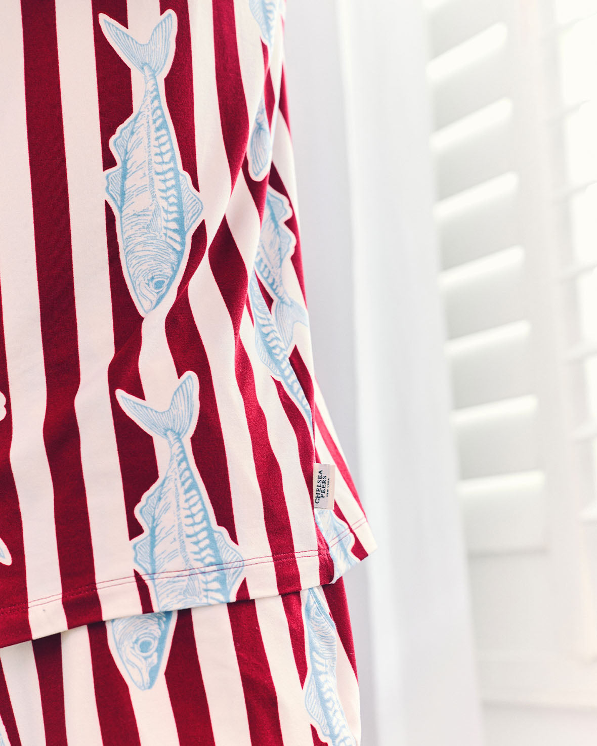 Gone Fishing Stripe Print Short Pyjama Set