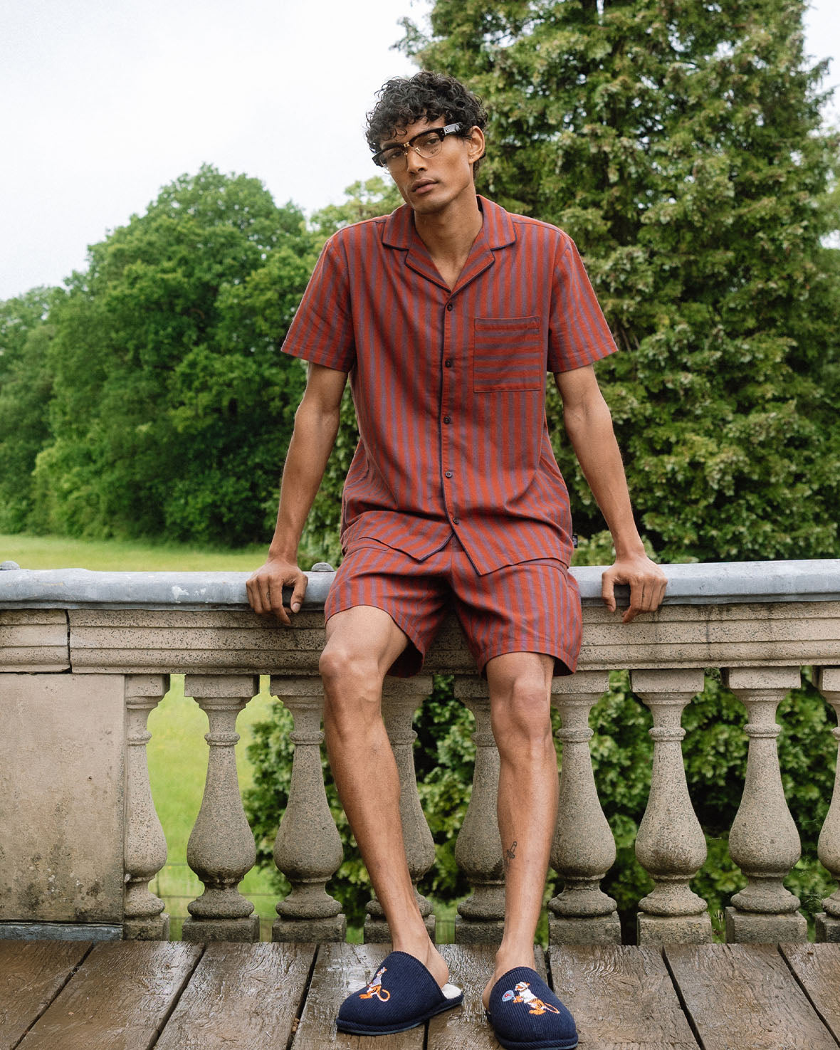 Organic Cotton Blurred Stripe Short Pyjama Set – Chelsea Peers