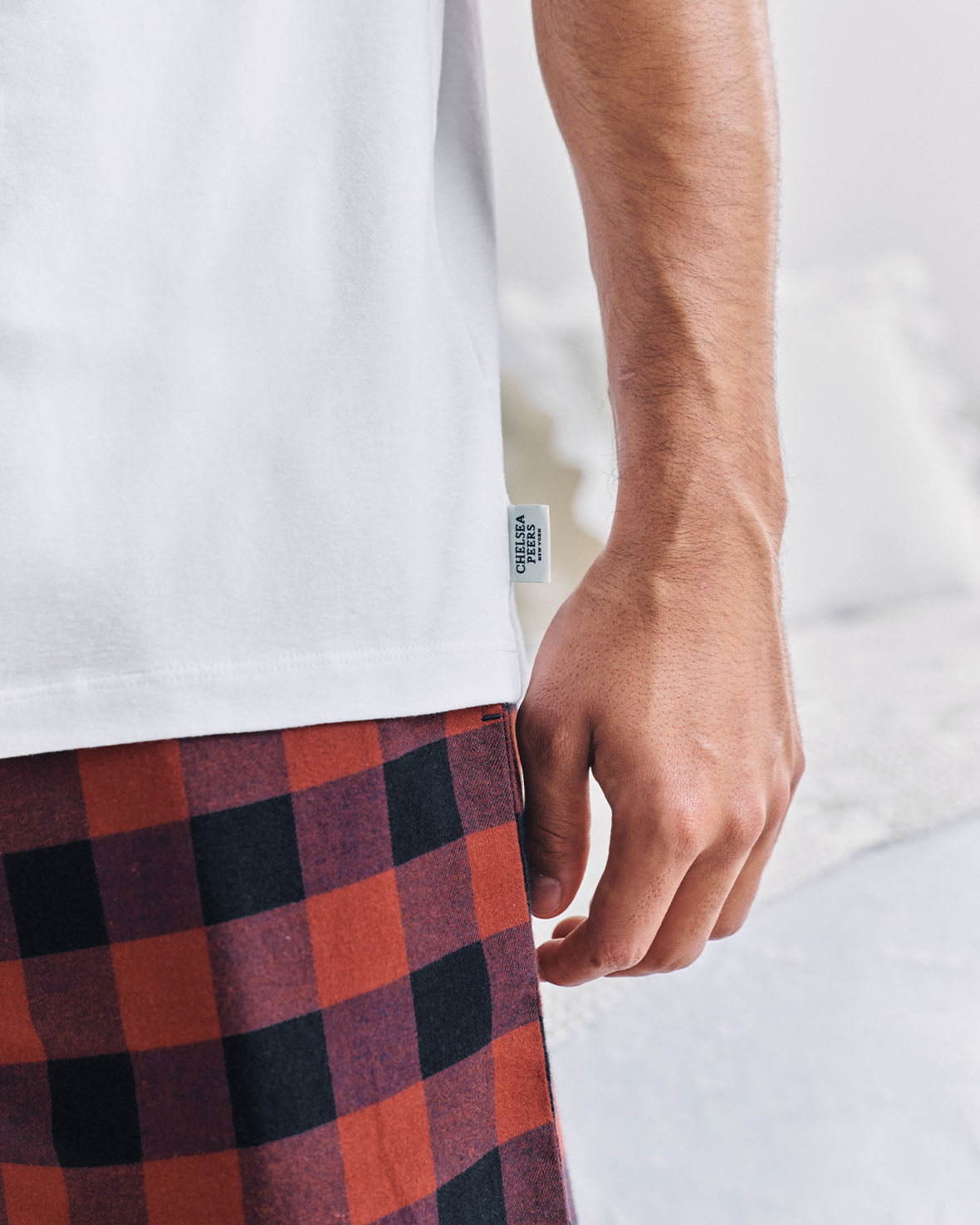 After Hours Elephant Print Long Checkerboard Pyjama Set