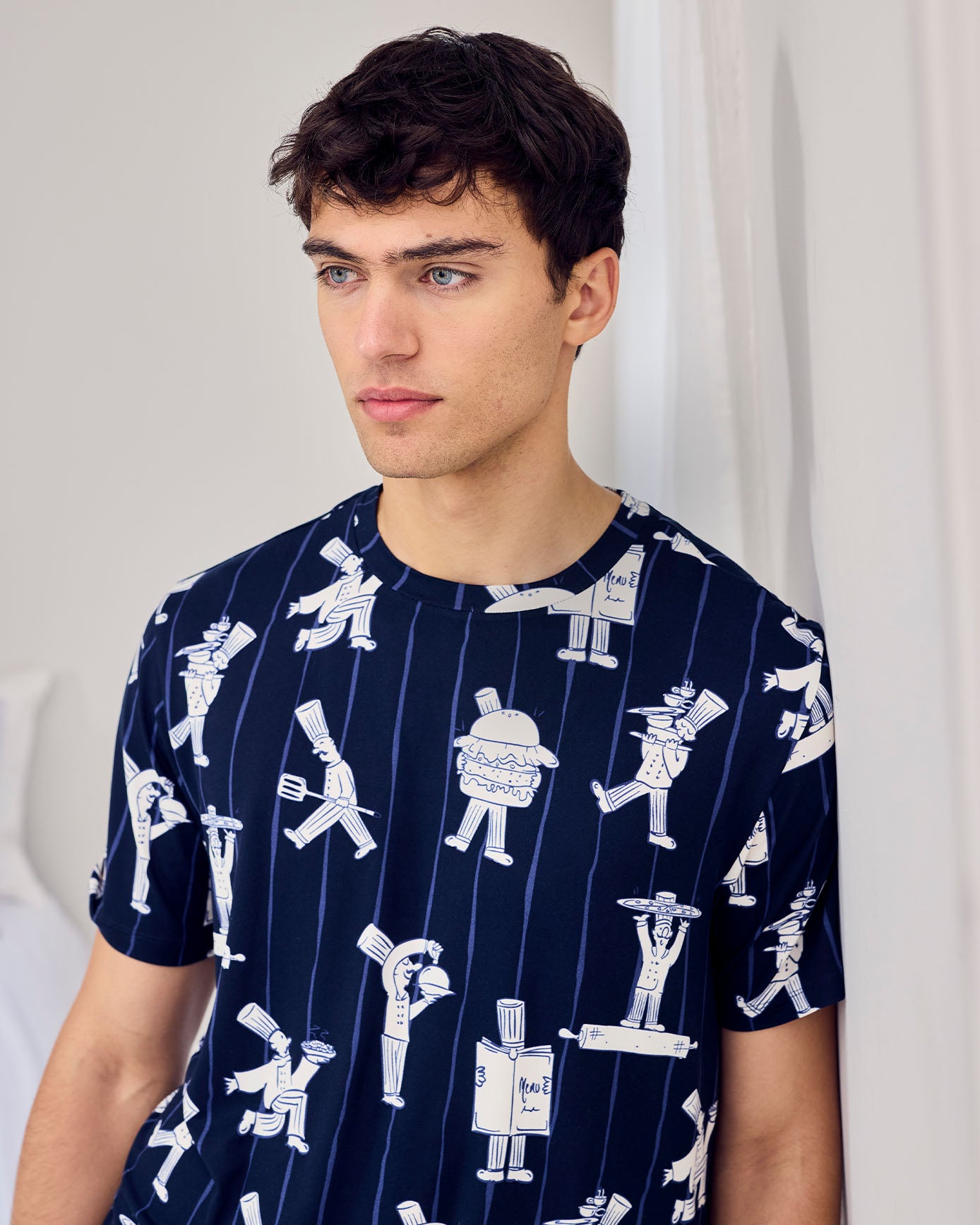 Chef Stripe Print Short Pyjama Set