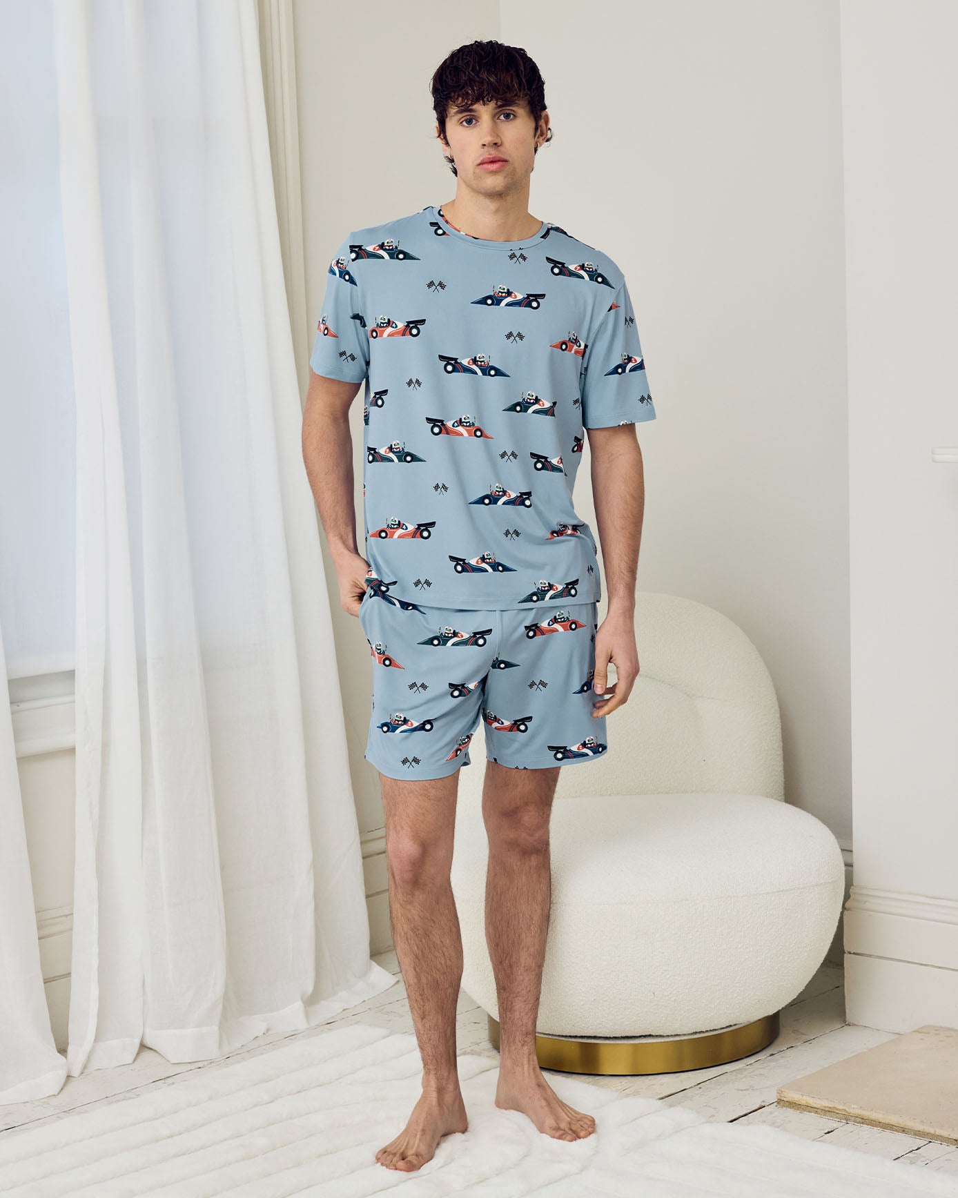Racing Frogs Print Short Pyjama Set