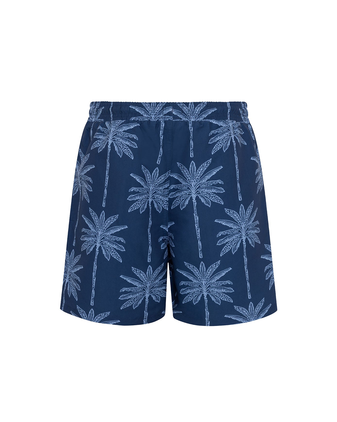 Palm Tree Print Swim Shorts - Navy