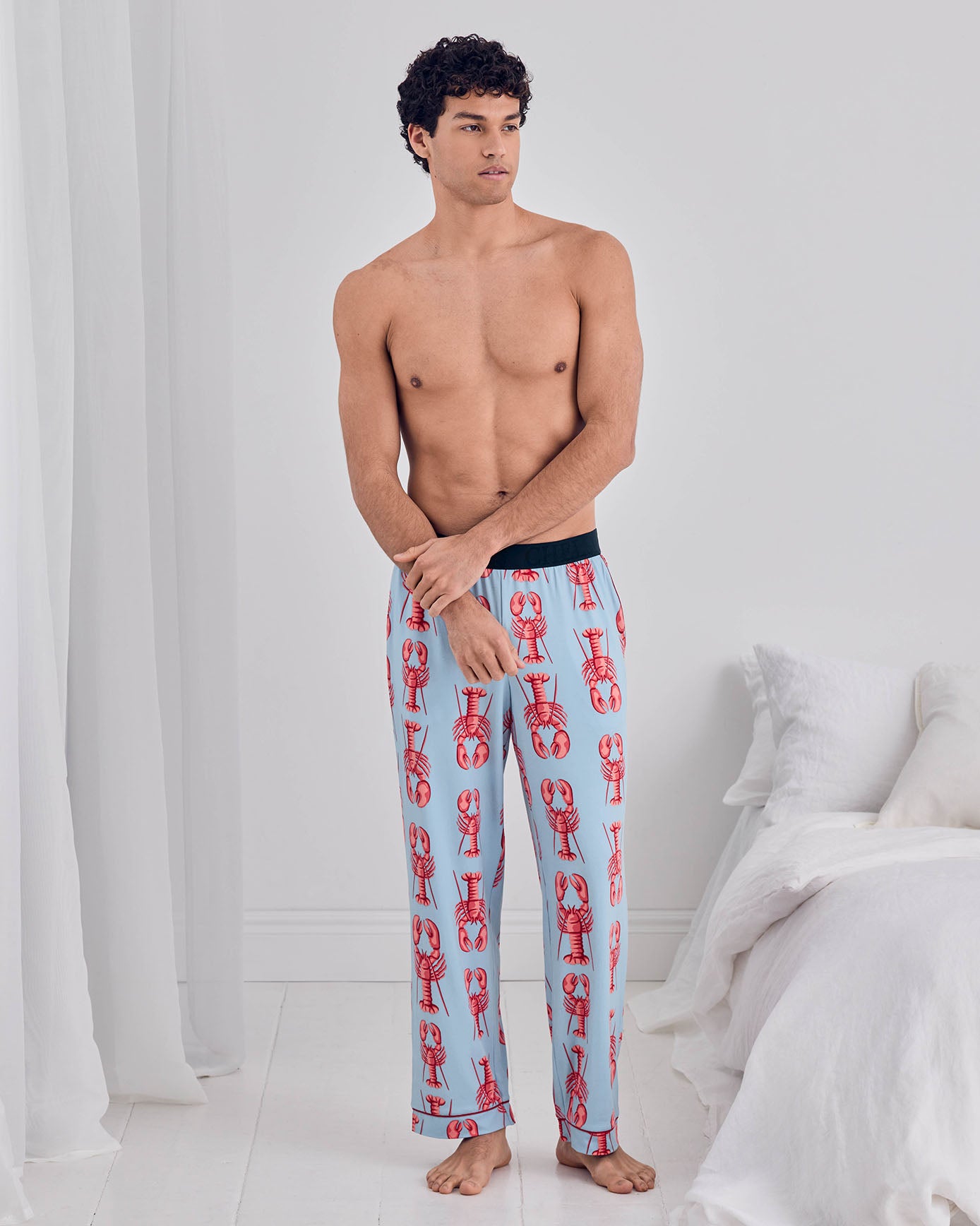 Lobster Print Long Pyjama Bottoms