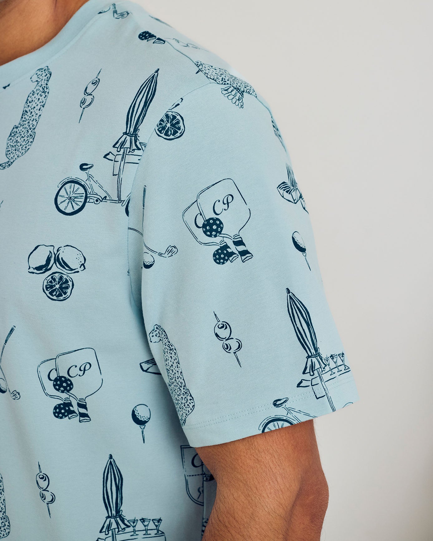 Organic Cotton Weekend Club Print Short Pyjama Set