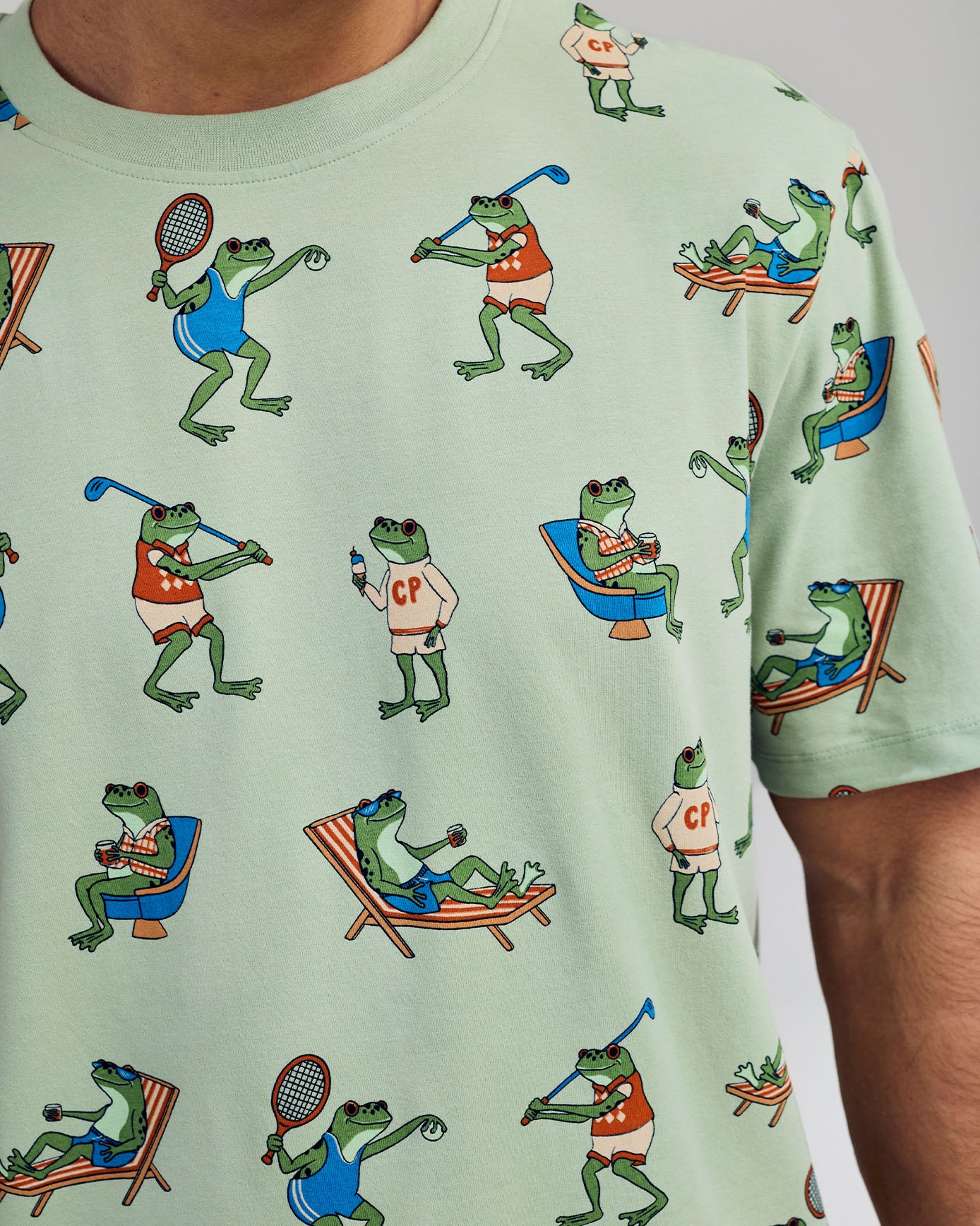 Organic Cotton Sports Frogs Print Short Pyjama Set