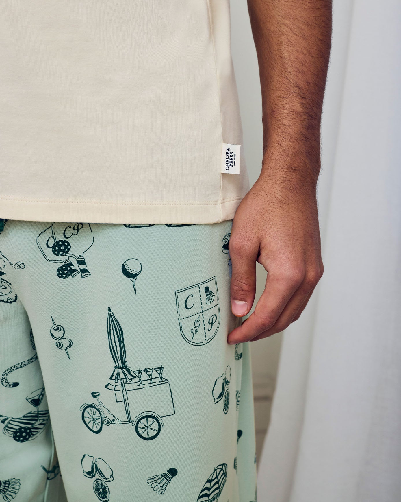 Organic Cotton Weekend Club Print Long Pyjama Set