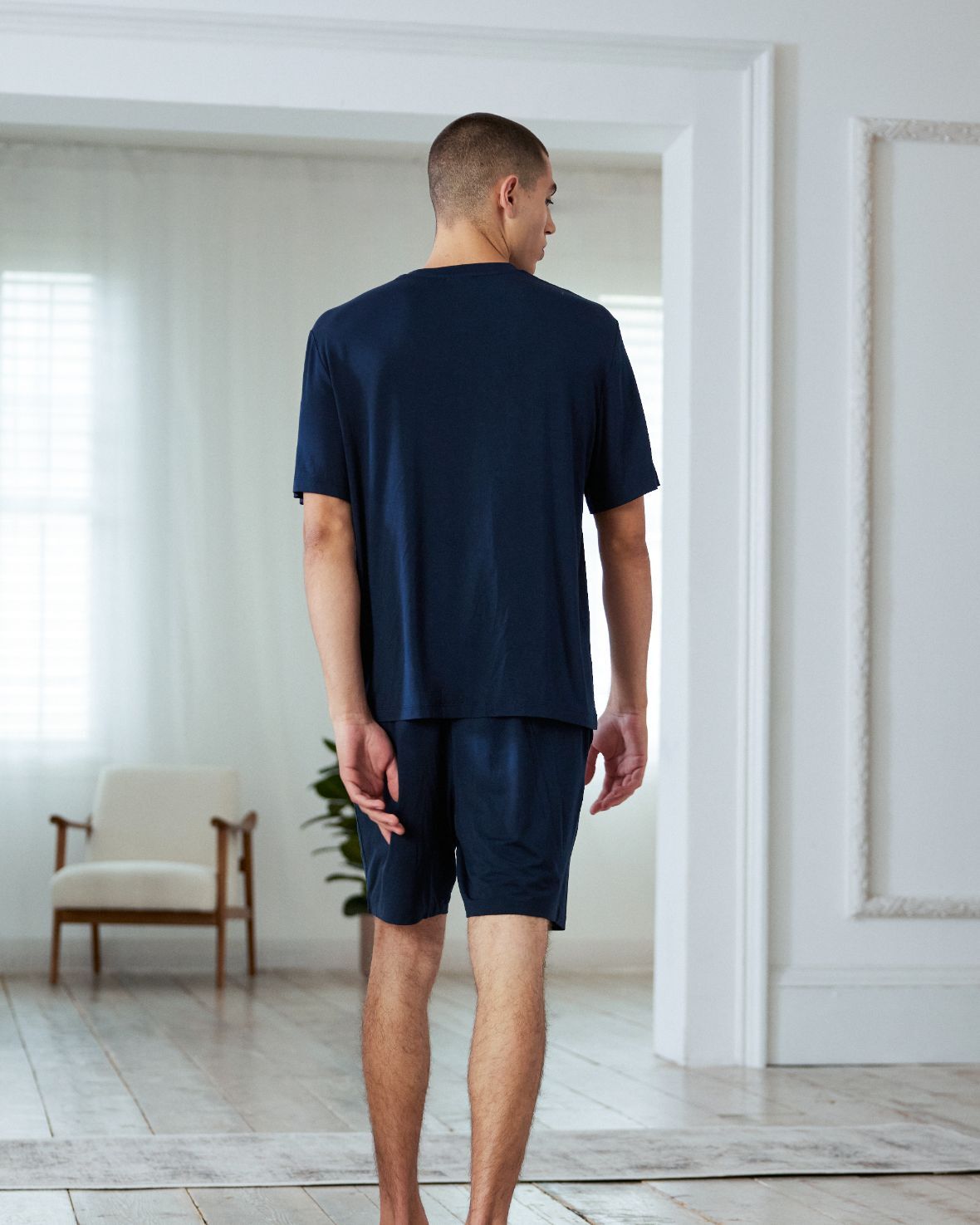 TENCEL™ Modal Short Crew Neck Pyjama Set - Navy