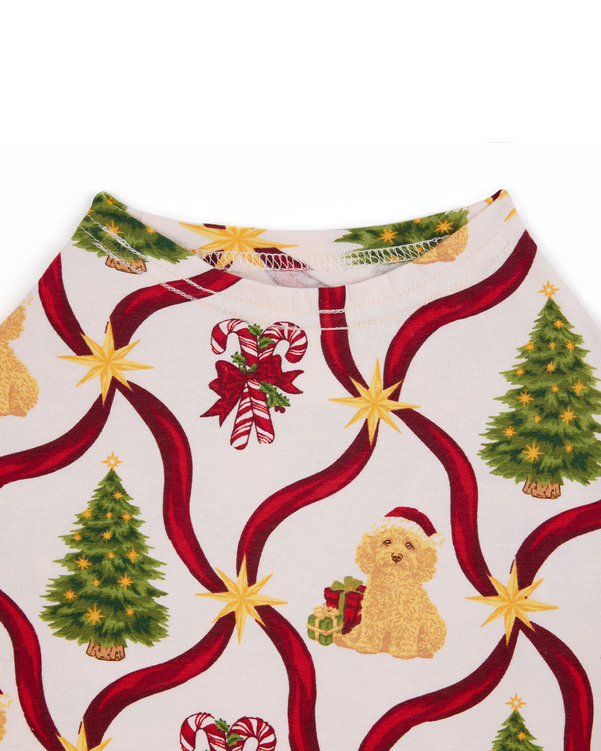 Pets Organic Cotton Christmas Tree & Dog Pyjama T-Shirt