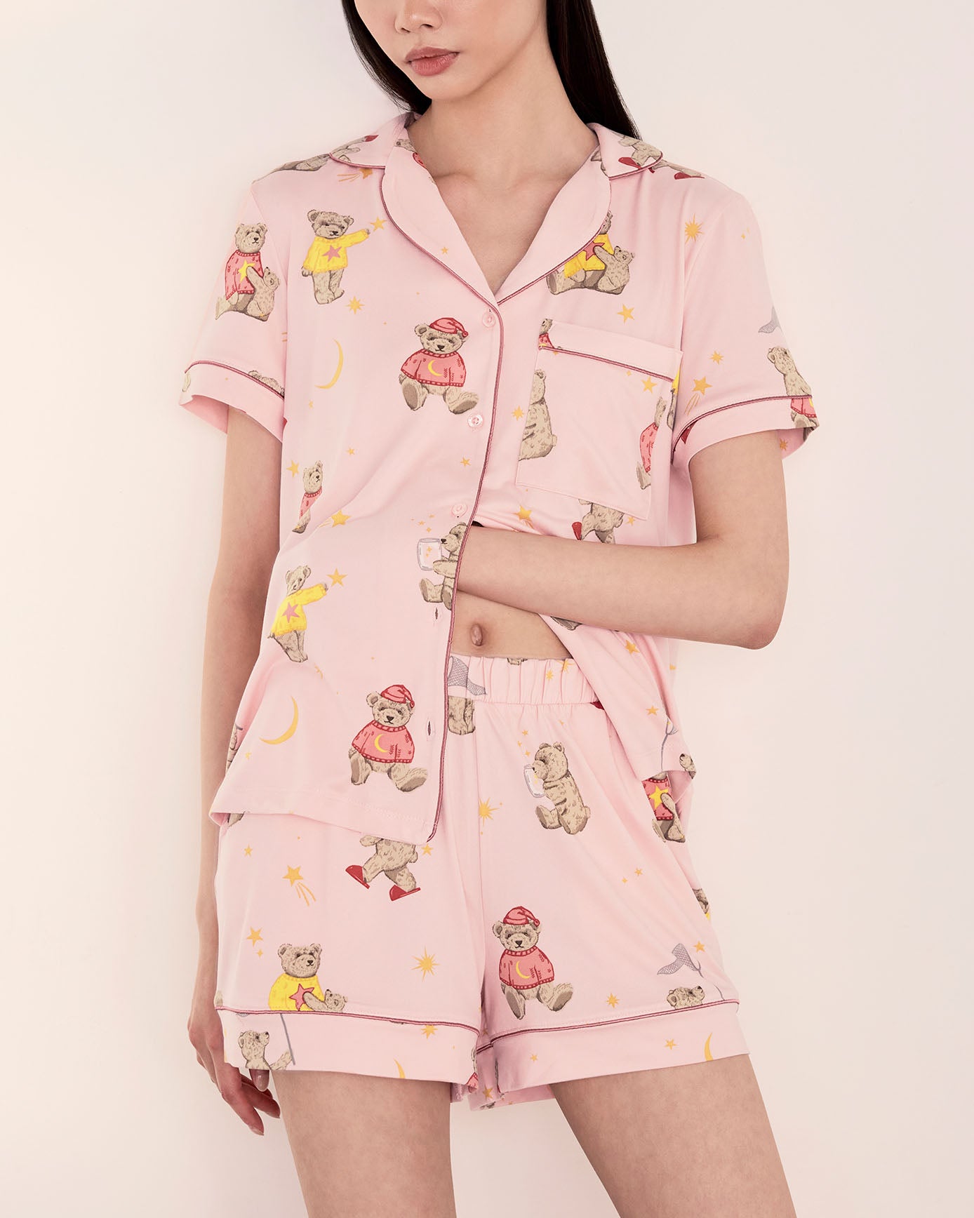 Celestial Bear Print Short Pyjama Set
