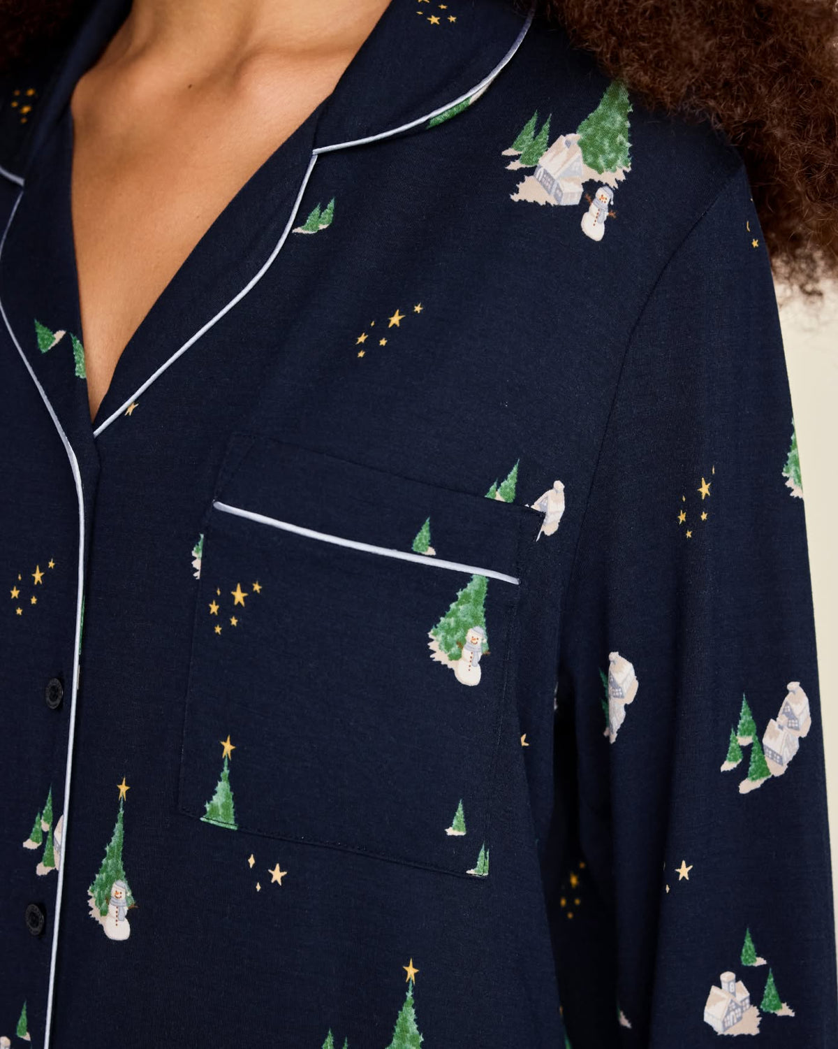 TENCEL™ Modal Starlit Pines Print Long Pyjama Set