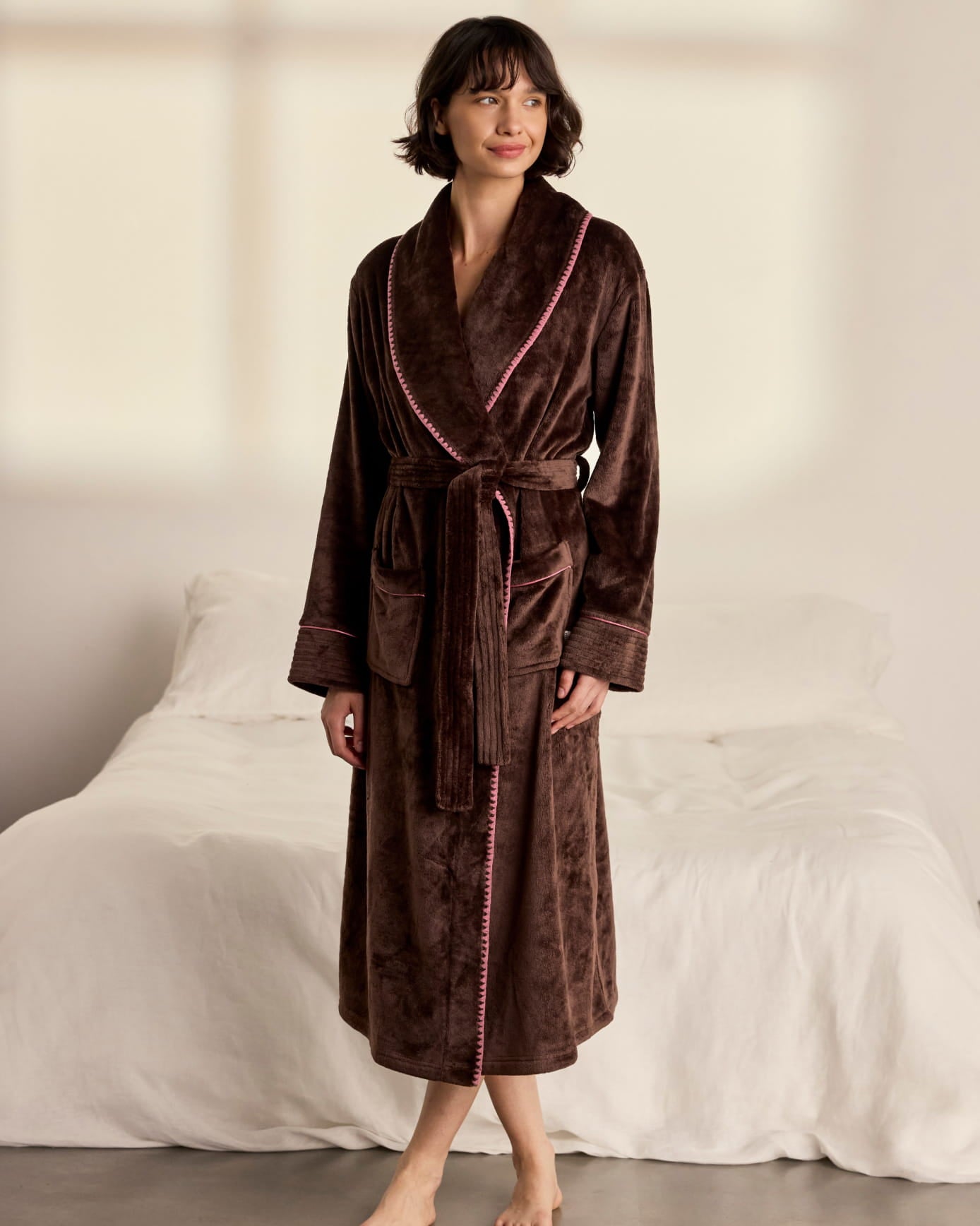 Fleece Long Dressing Gown