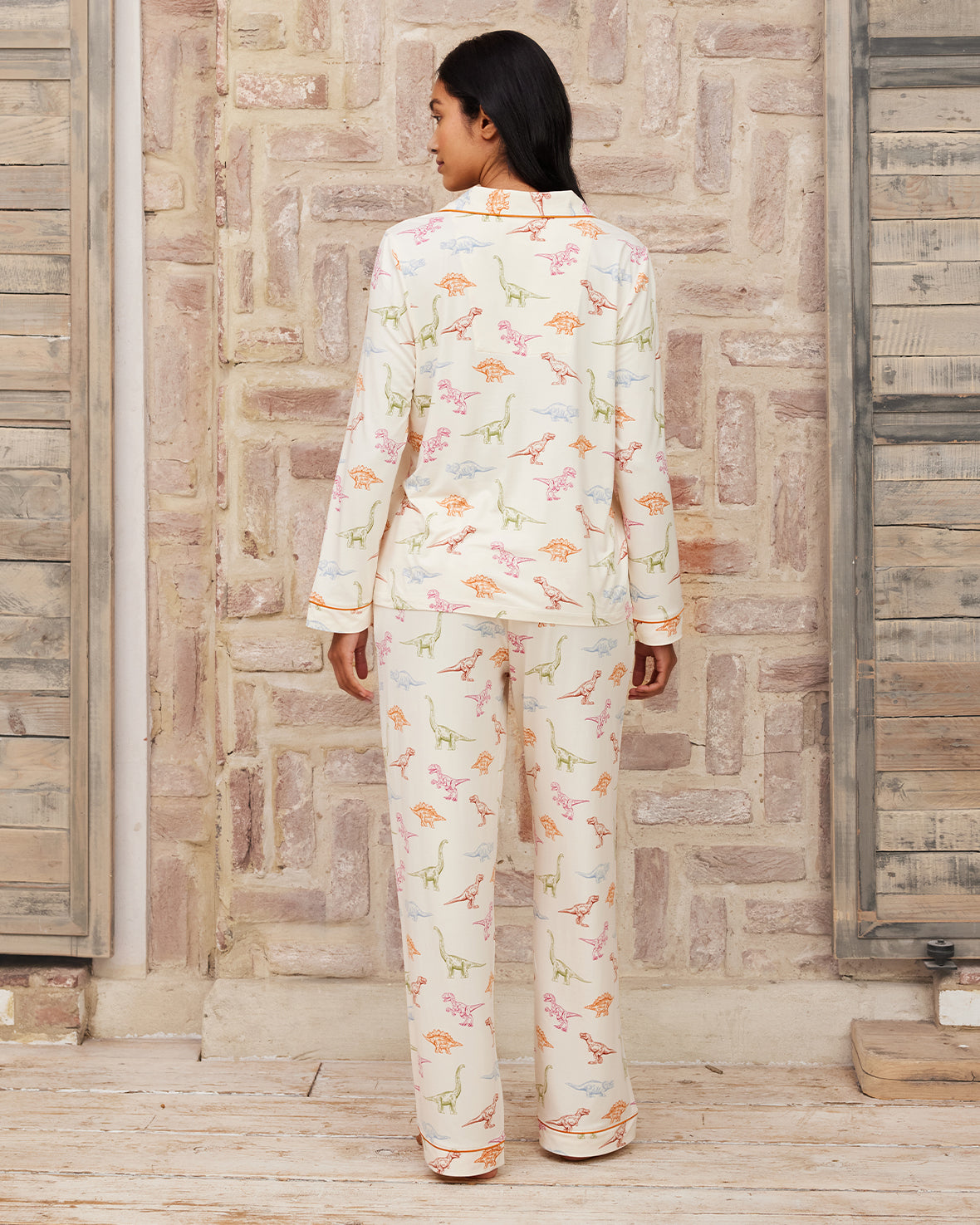 Dinosaur Print Long Pyjama Set