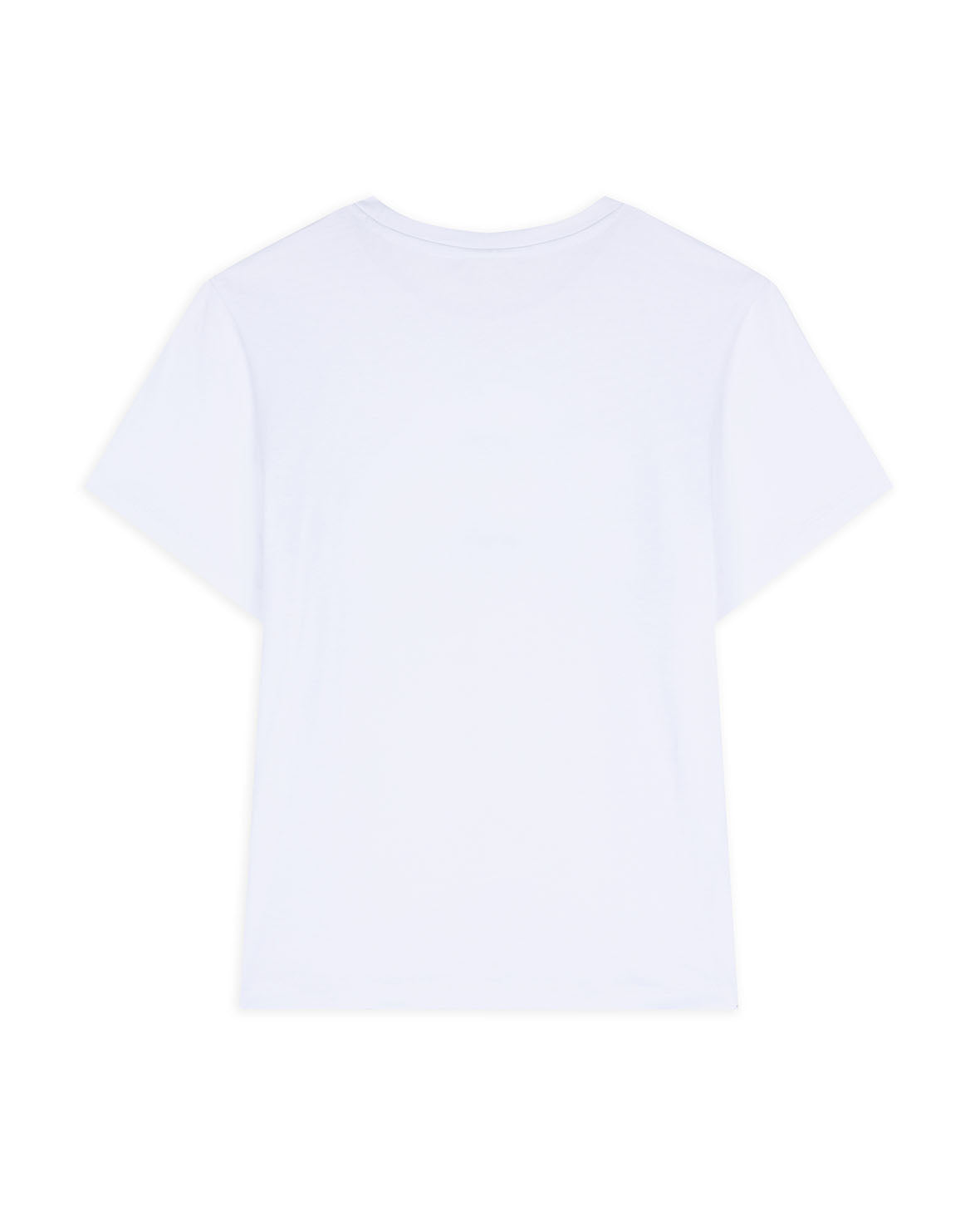 Organic Cotton Tonal Embroidered Logo Short Sleeve T-Shirt - White