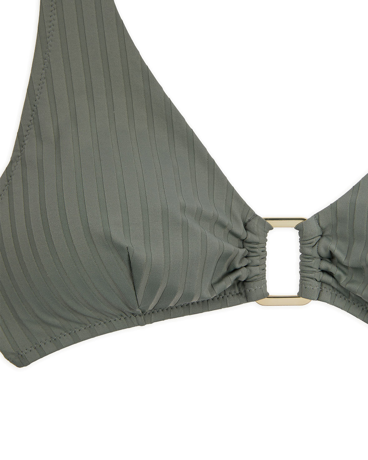 Rib Halterneck Bikini Top