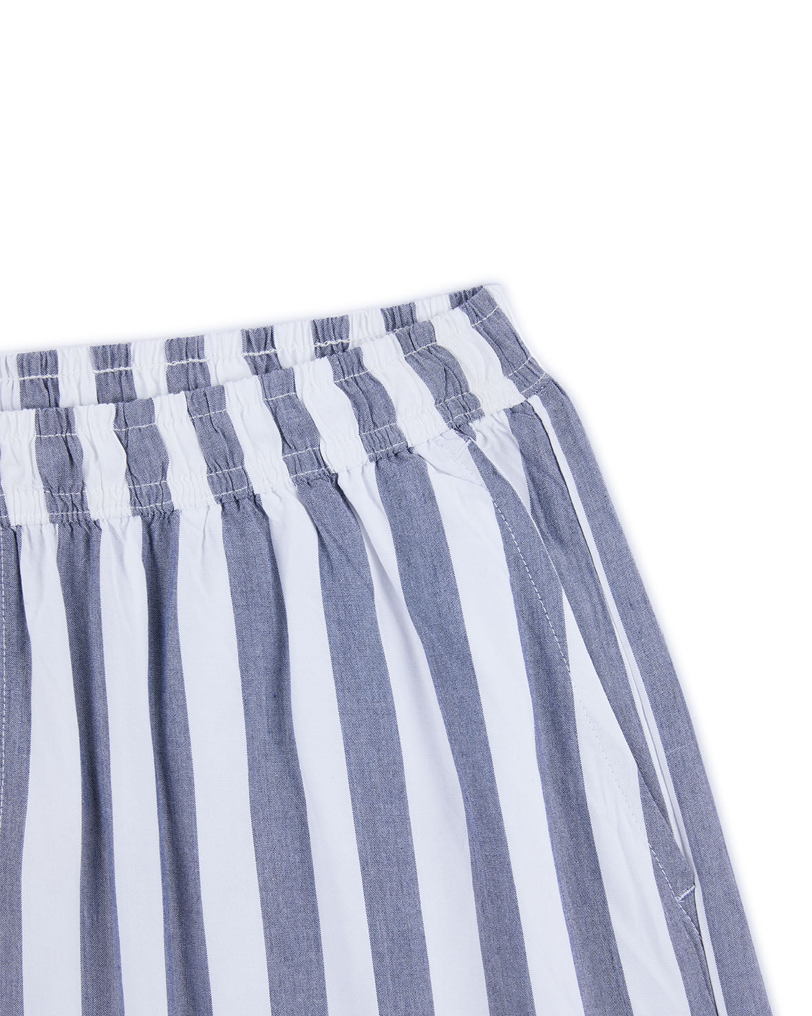 Poplin Stripe Shorts - Blue