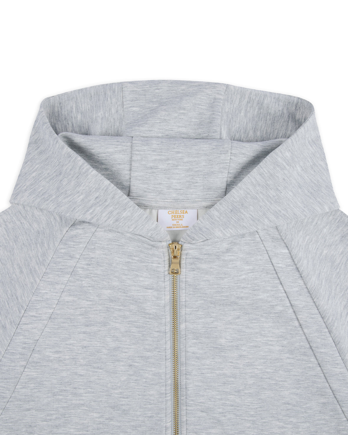 LuxeComfort Scuba Zip Hoodie - Grey Marl