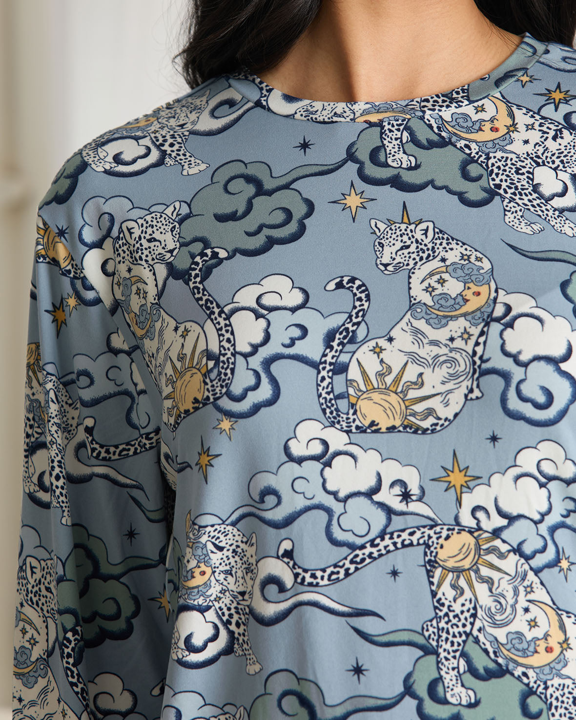 Dream Leopard Print Long Pyjama Set