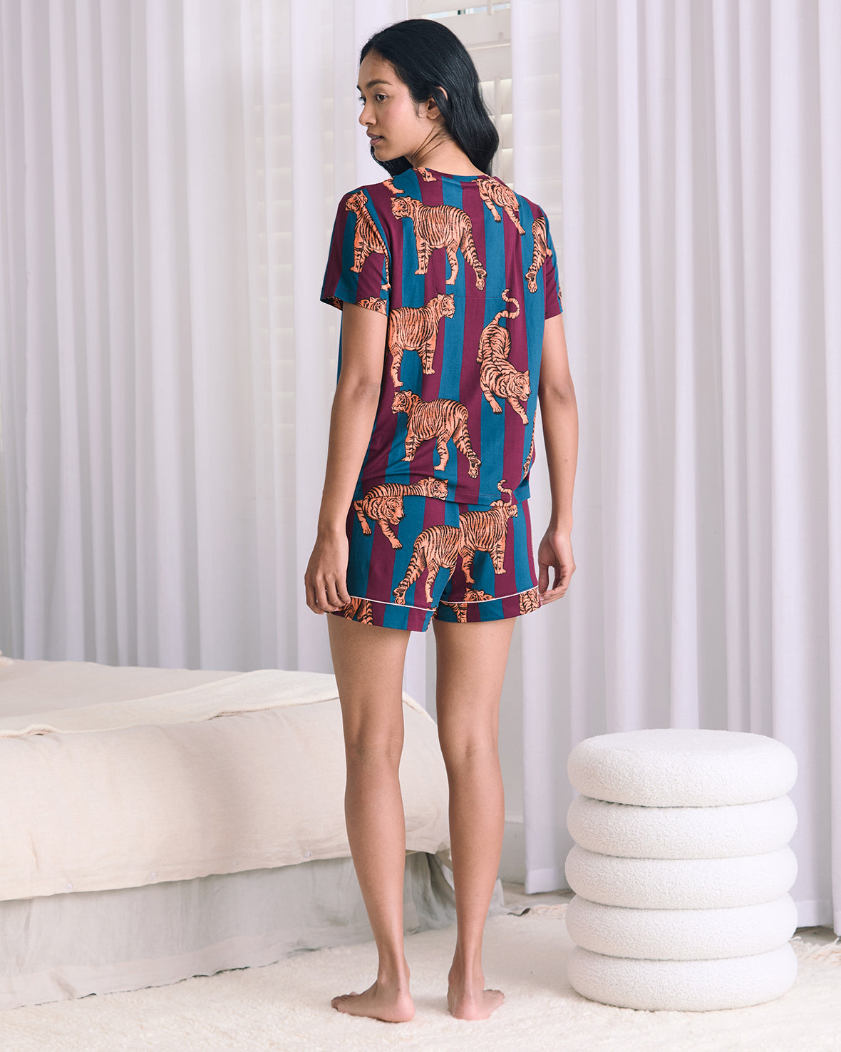 Tiger Stripe Print Short Pyjama Set