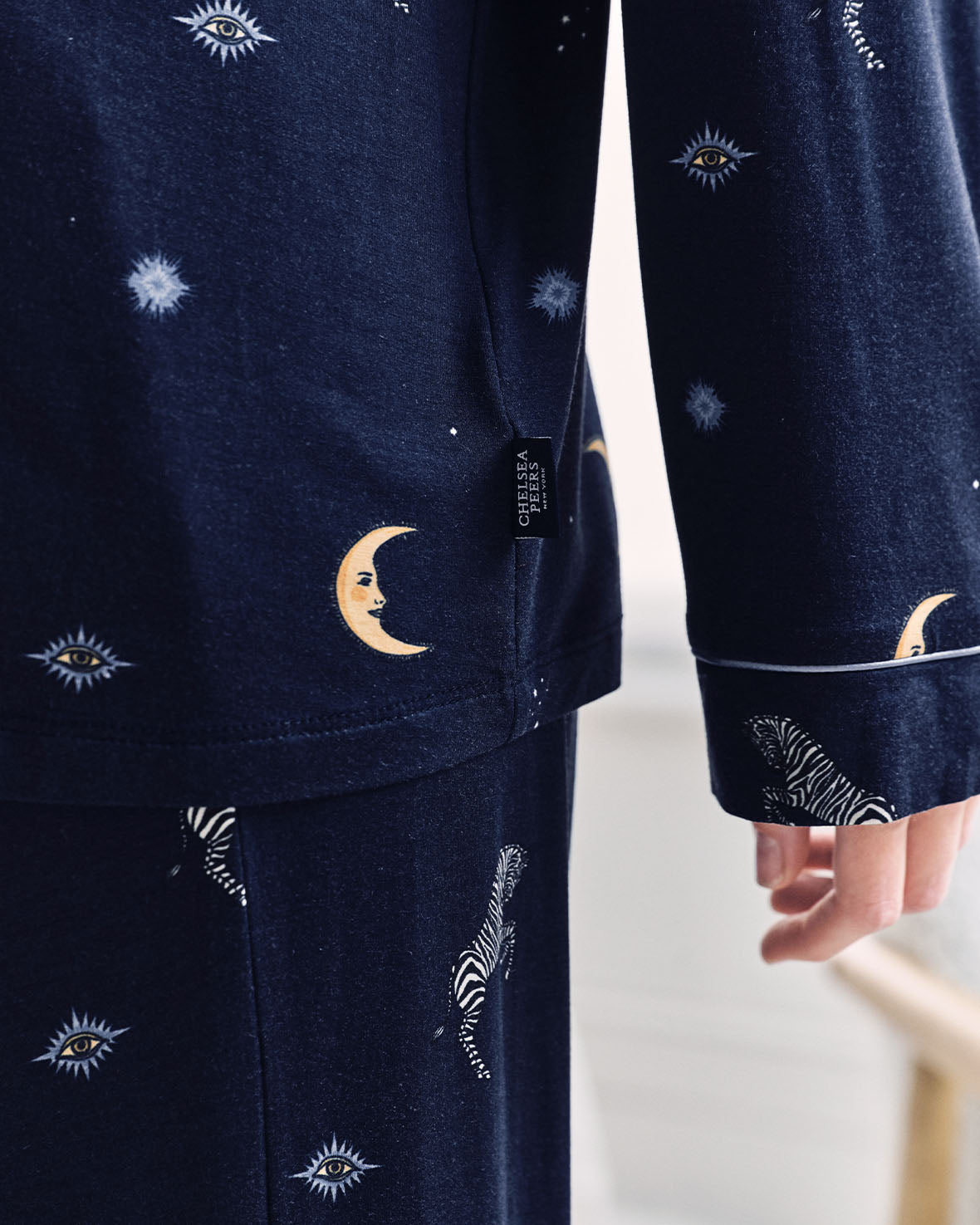 Maternity TENCEL™ Modal Celestial Zebra Long Pyjama Set