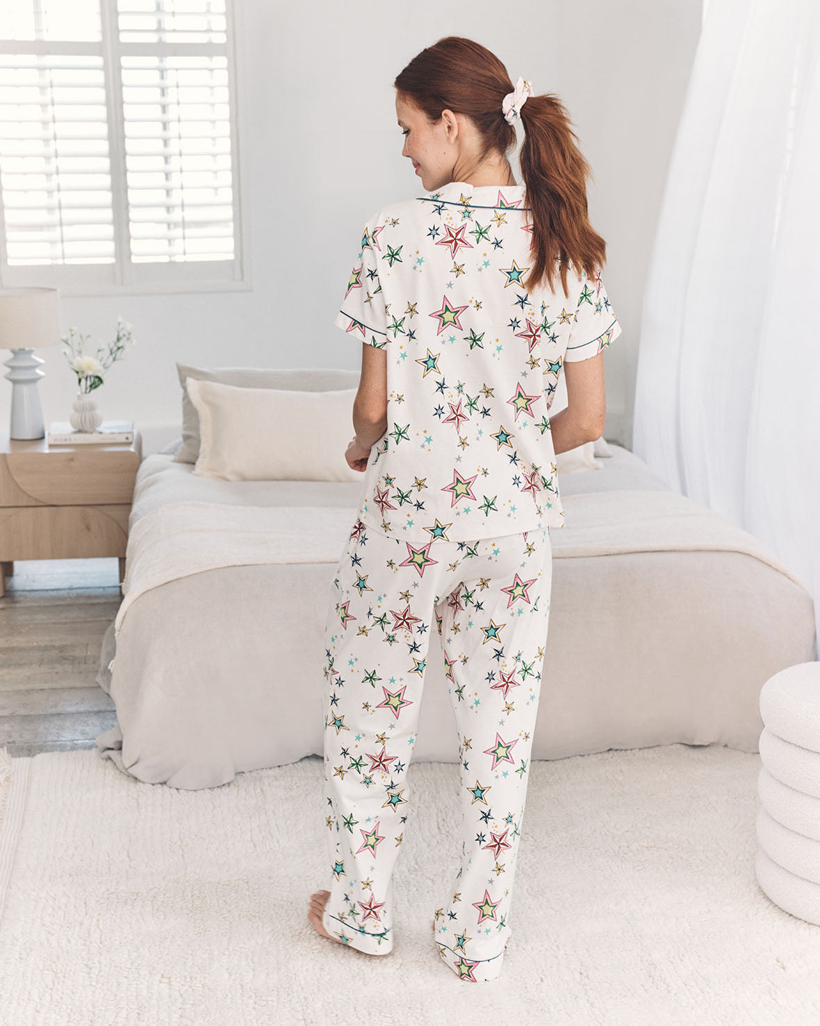 Organic Cotton Star Print Long Pyjama Set
