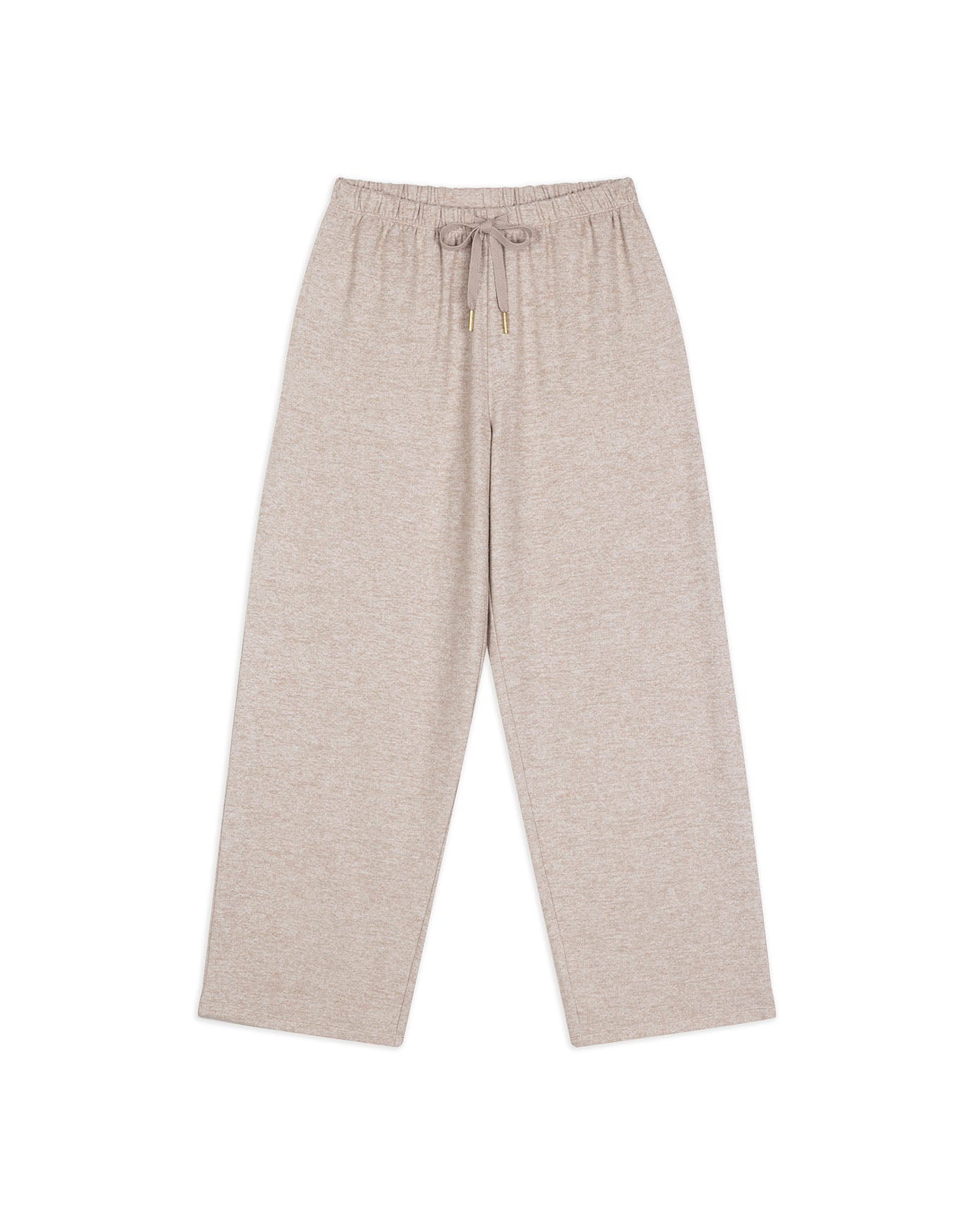 Slub-Knit Marl Joggers - Beige