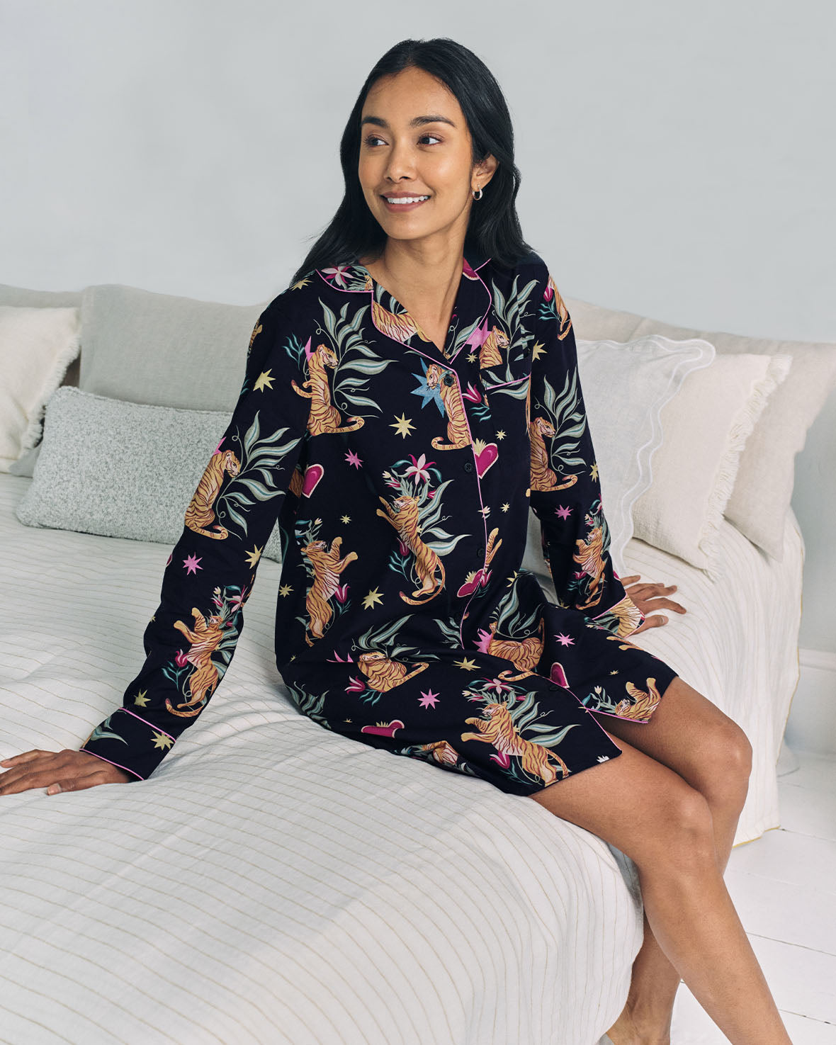 Organic Cotton Enchanted Tiger Print Nightshirt