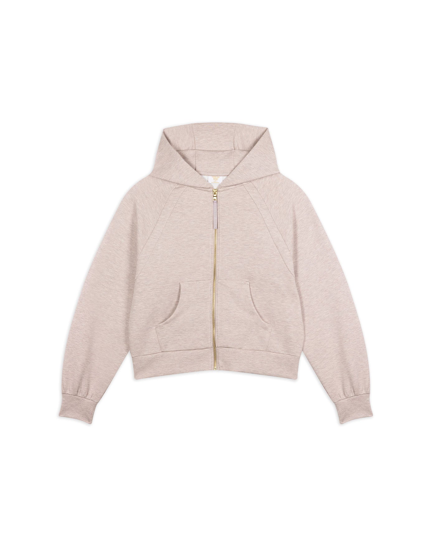 LuxeComfort Scuba Zip Hoodie - Camel