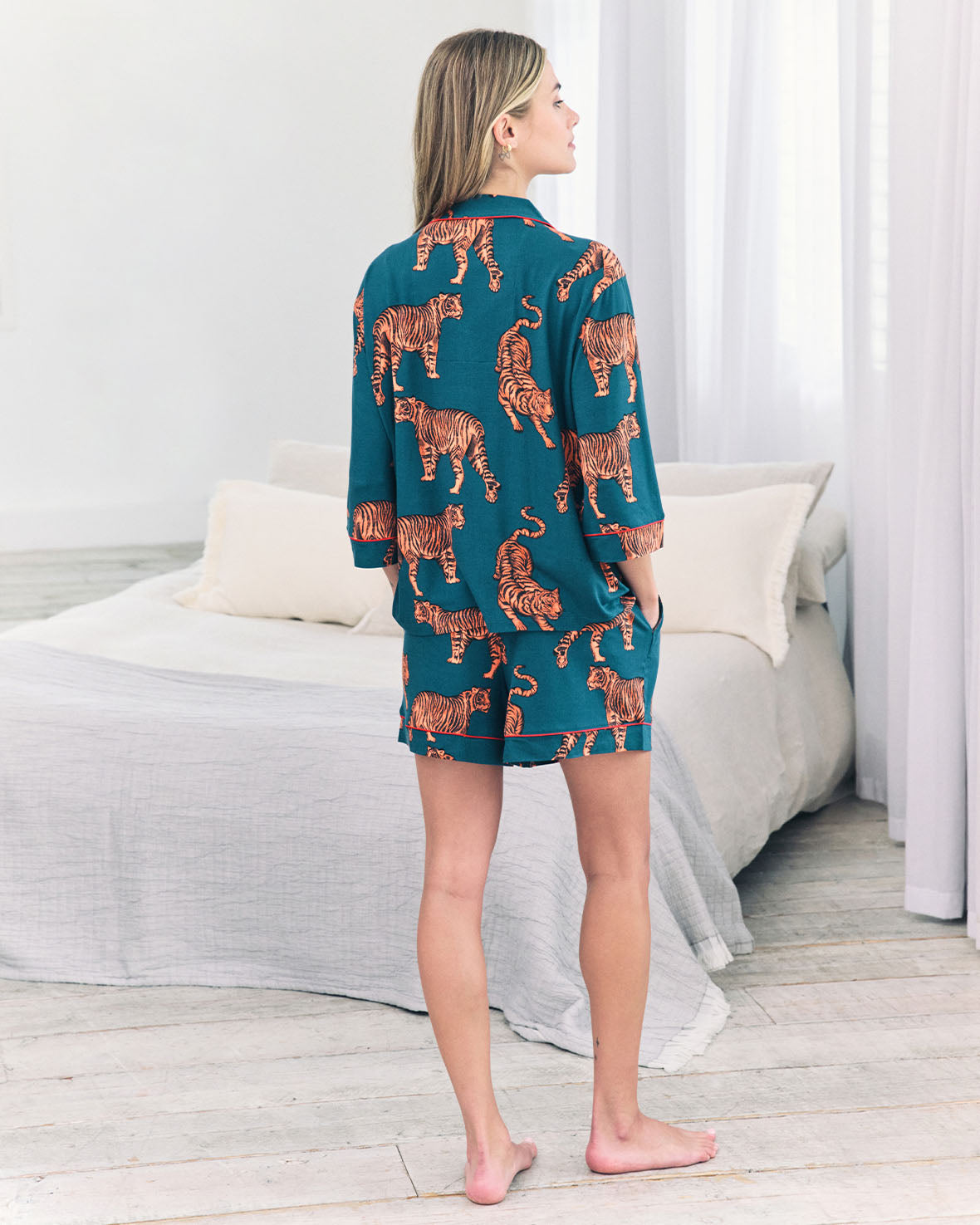 Tiger Print Short Pyjama Set