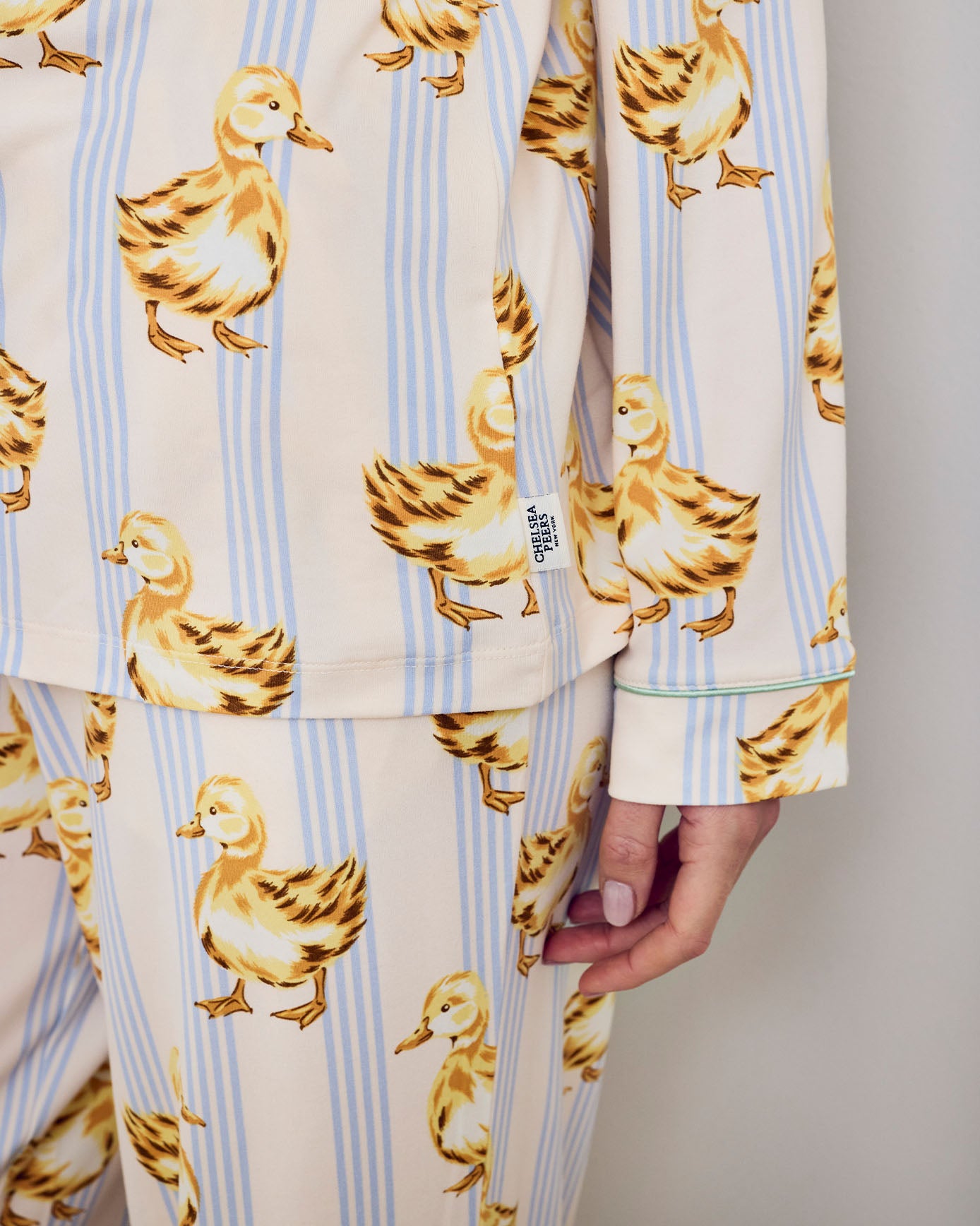 Fluffy Ducklings Stripe Long Pyjama Set