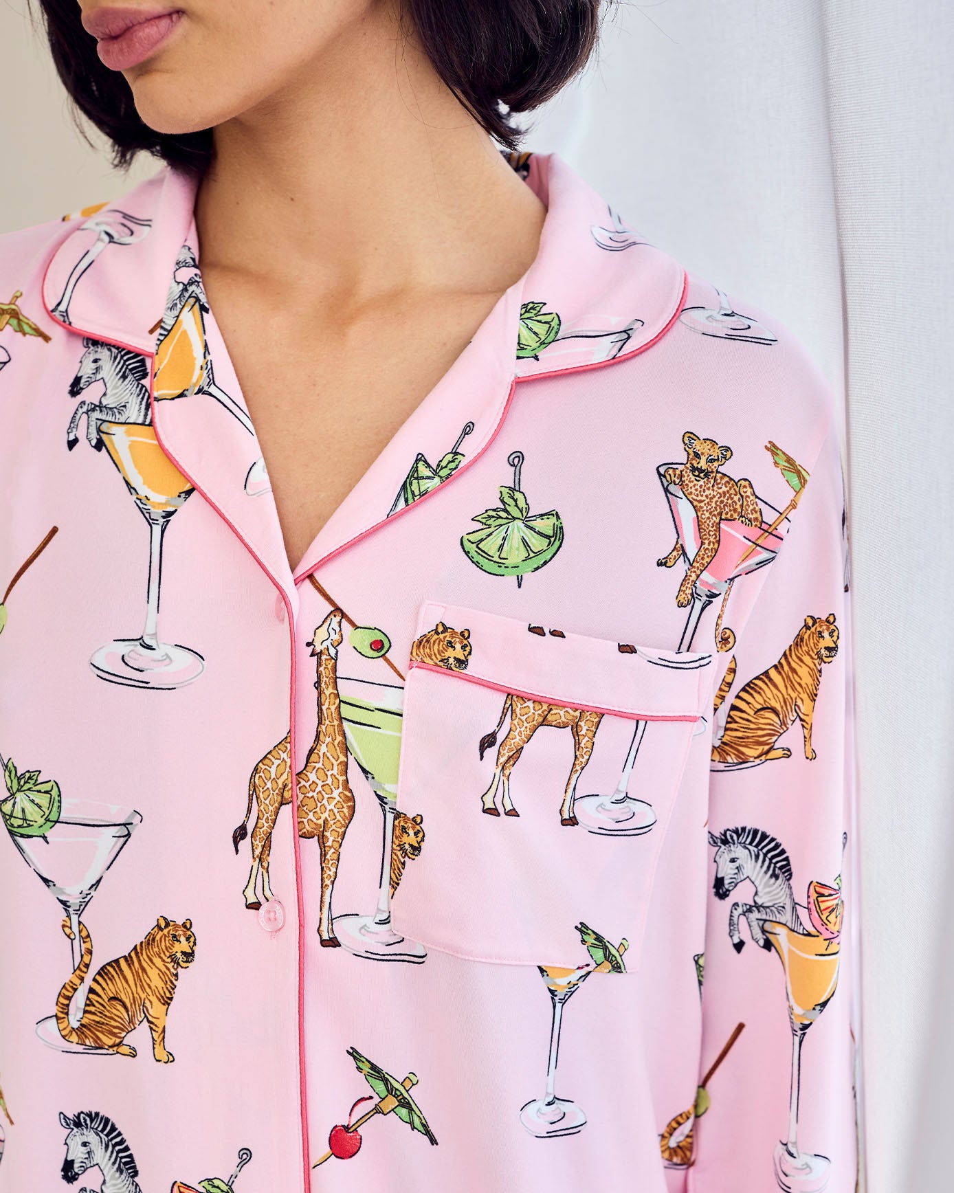 Martini Animals Print Long Pyjama Set