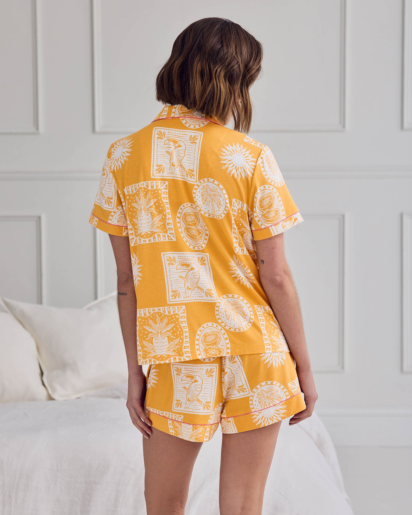 TENCEL™ Modal Stamp & Tile Print Short Pyjama Set
