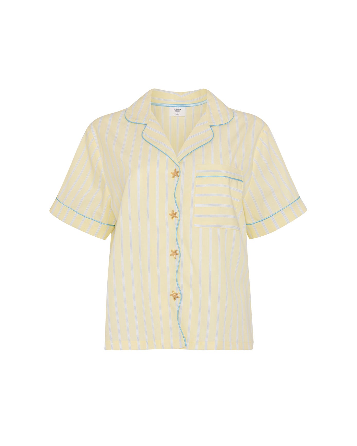 Organic Cotton Butter Stripe Short Sleeve Shirt