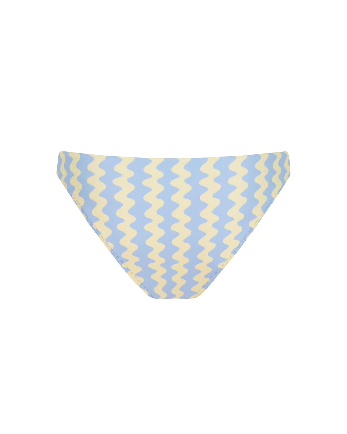 Wavy Stripe Bikini Bottoms - Blue & Yellow