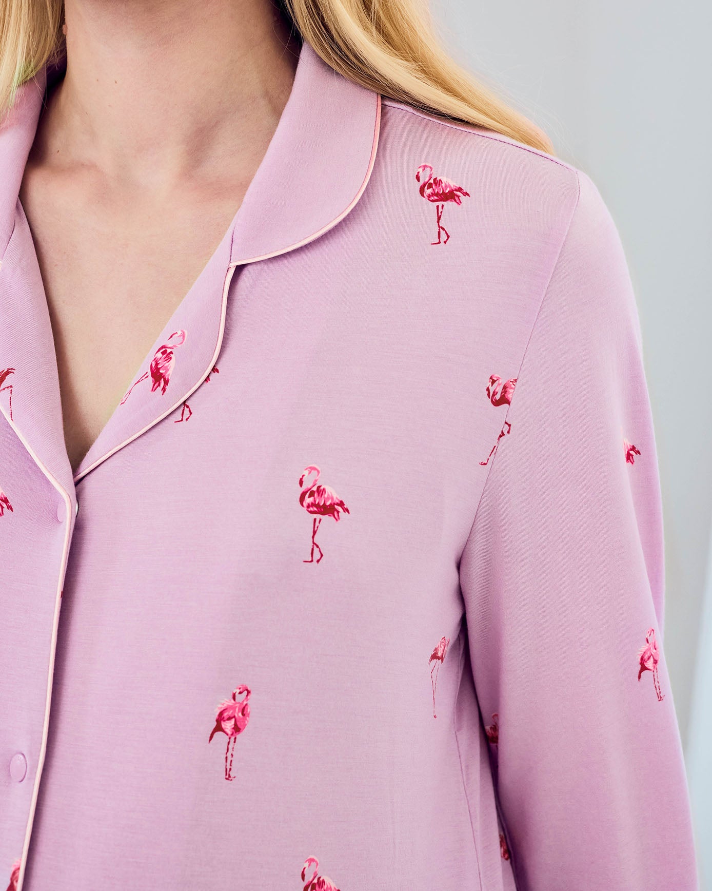 Maternity Tencel™ Modal Flamingo Print Nightshirt